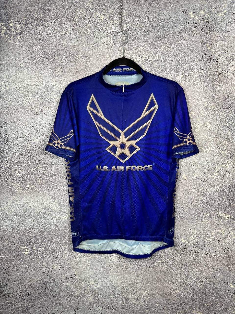 Vintage Primal Wear Air Force Cycling Jersey Men's Large Blue Size US L / EU 52-54 / 3 - 1 Thumbnail