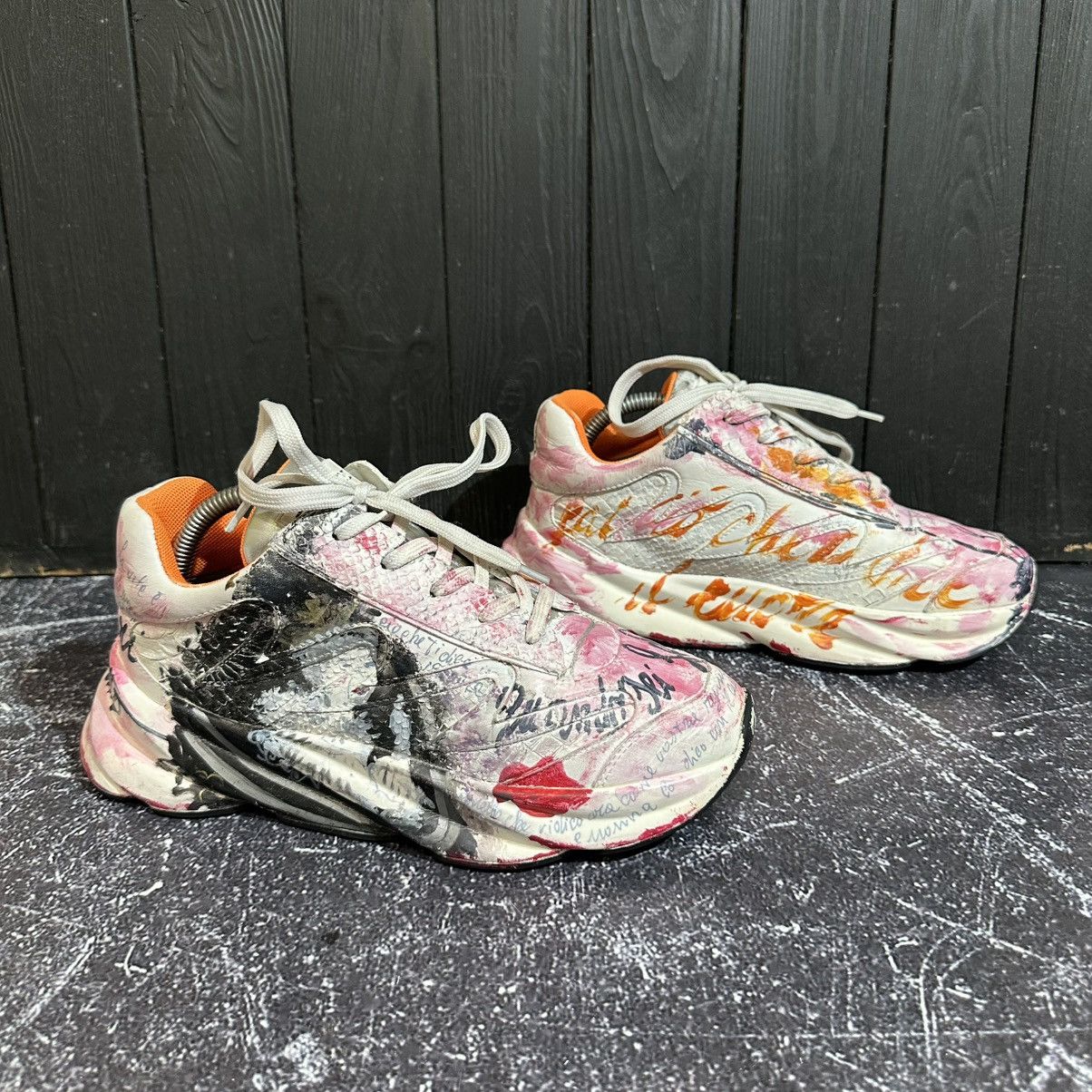 Other ELENA IACHI - Women’s Hand Paint Leather Sneakers Size 38/39 Size US 8 / IT 38 - 3 Thumbnail