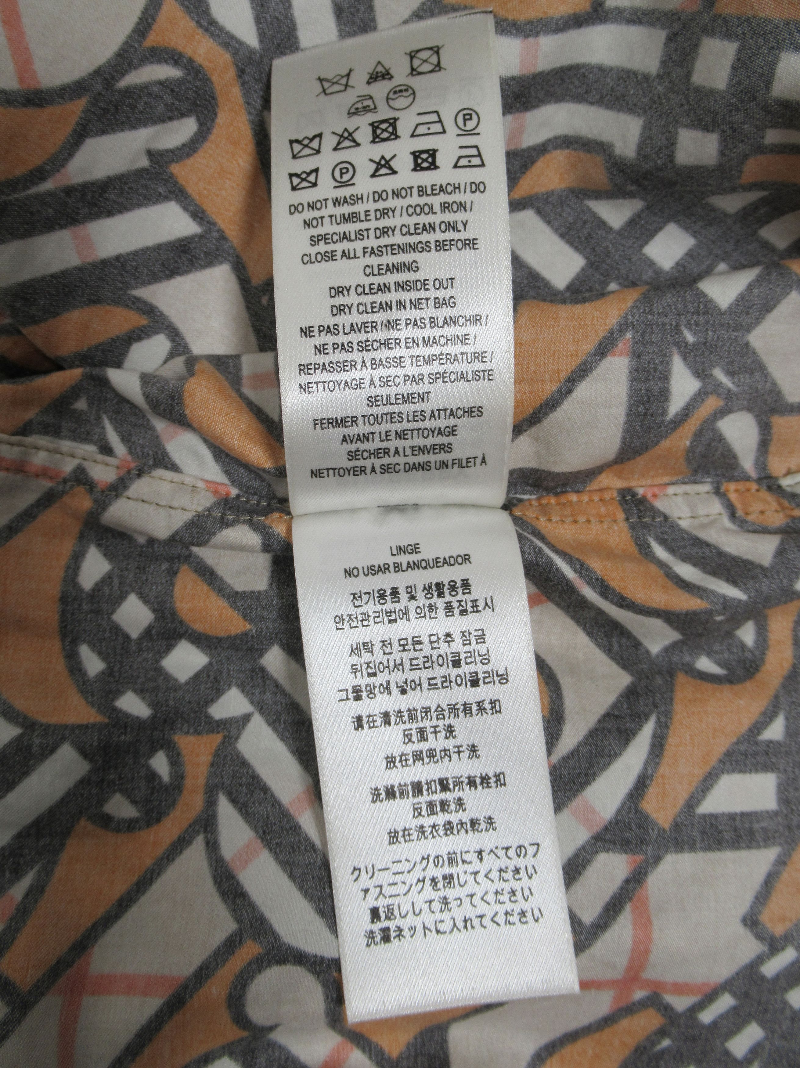 Burberry Burberry TB Monogram-Print Short Sleeve Shirt Archive Beige Size US S / EU 44-46 / 1 - 11 Thumbnail