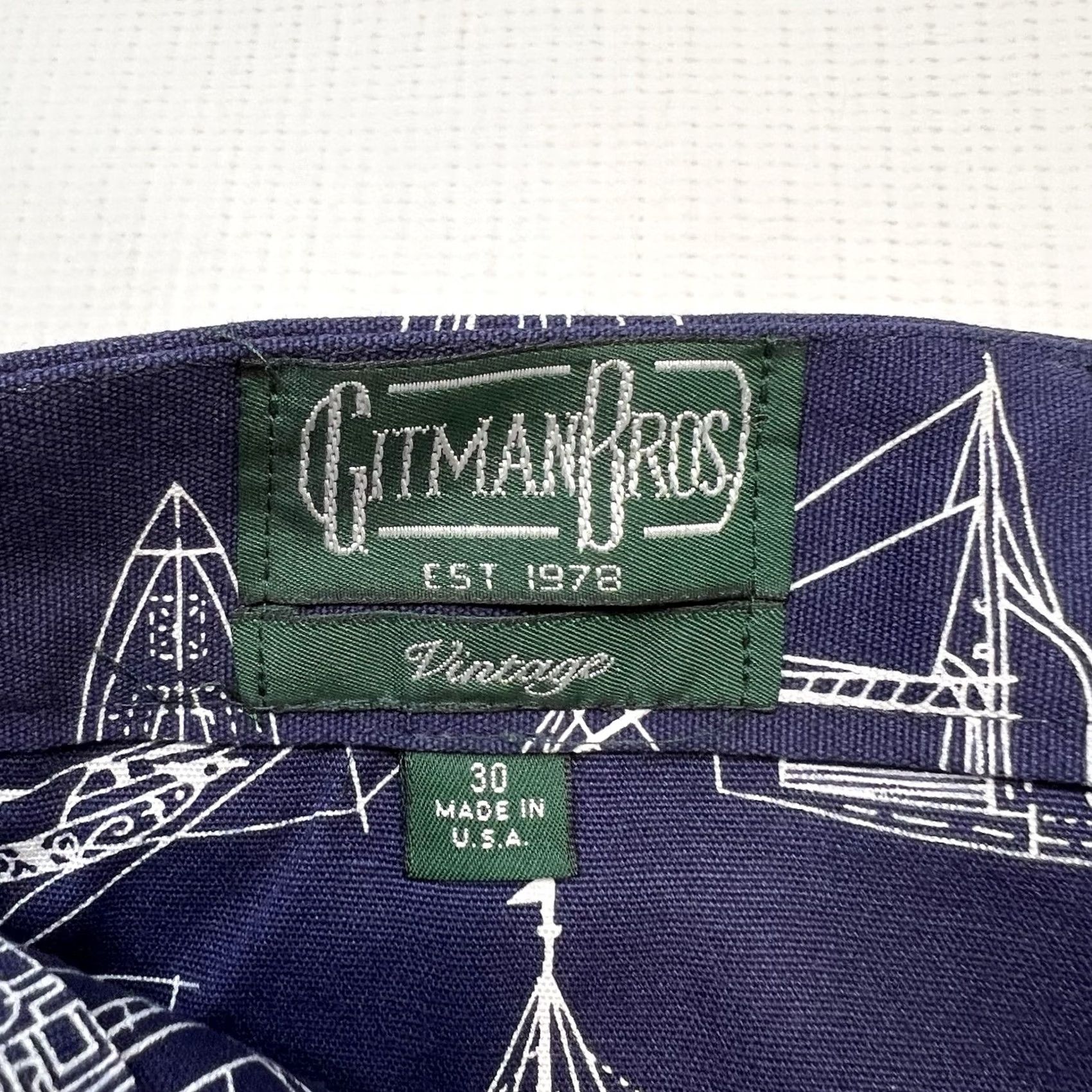 Vintage Gitman Bros Shorts Sail Boat Print Chinos 100% Cotton Made in USA Size 30 Size US 30 / EU 46 - 7 Thumbnail
