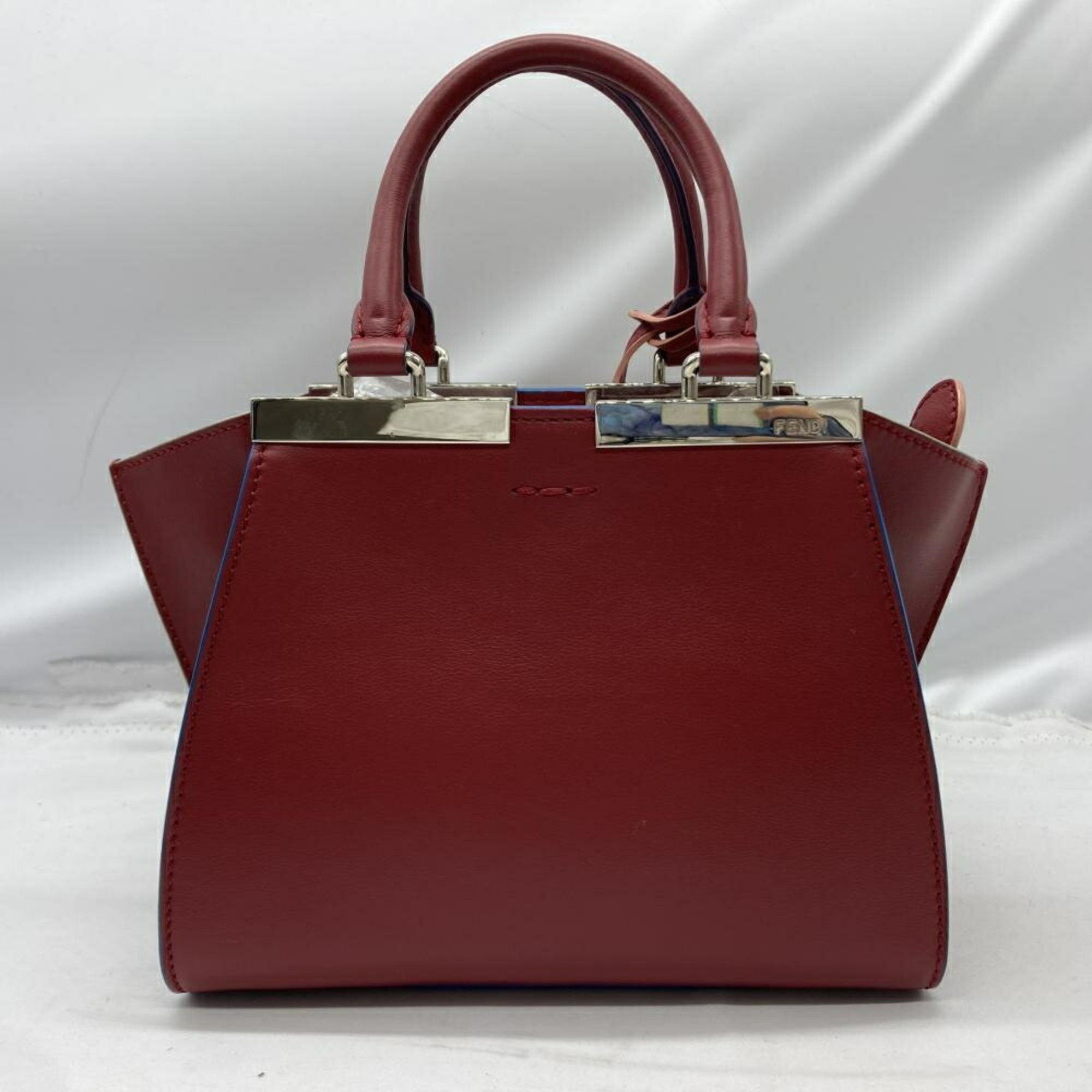 Fendi Petit Trois Jours Bag Red 8Bh333 Fendi Handbag Shoulder, Women's