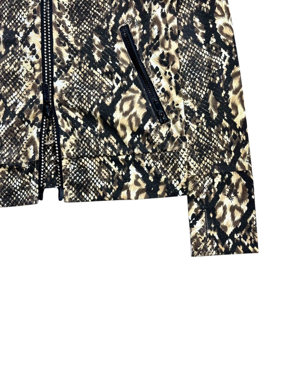 BUFFALO BOBS 2000s Buffalo Bobs - Thumbhole Cyber Reptilian Zip Hoodie Size US M / EU 48-50 / 2 - 4 Thumbnail