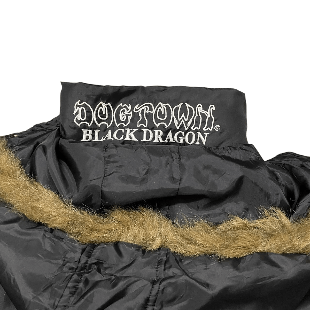 Dogtown Vtg Dogtown Black Dragon Puffer Fur Jacket Detachable Hood Size US L / EU 52-54 / 3 - 17 Thumbnail