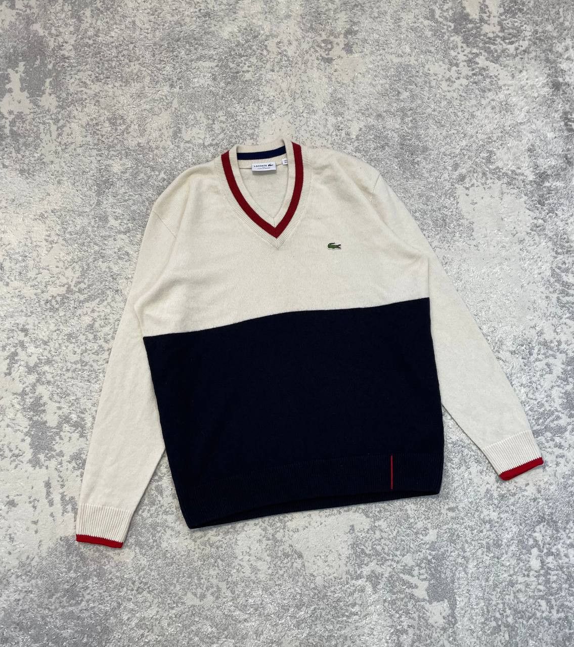 Lacoste Lacoste Wool Sweater Men's Made in France PREPPY Style Size US L / EU 52-54 / 3 - 2 Thumbnail