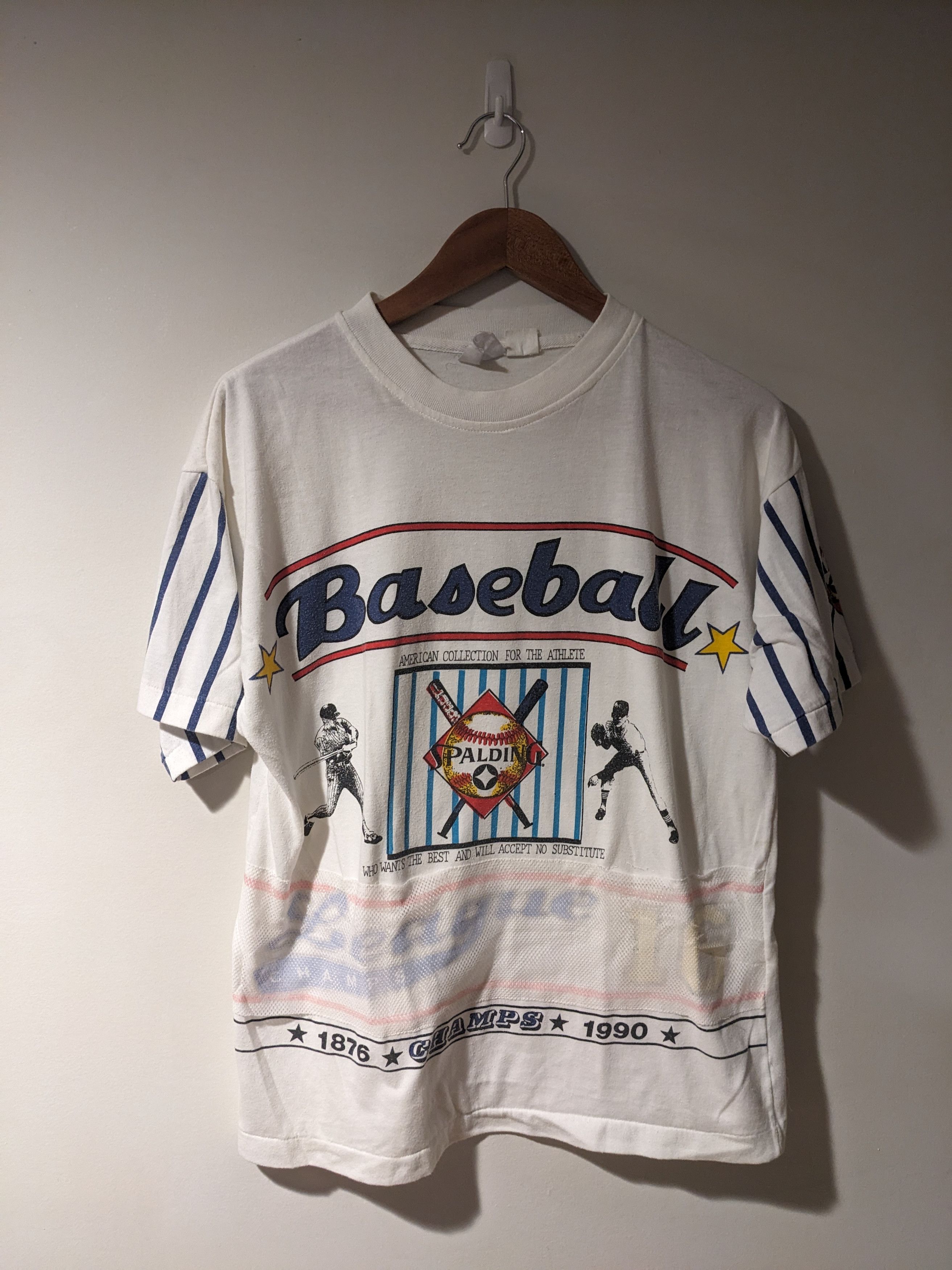 Vintage Vintage 1990 Baseball Spalding Sports Homerun Large T-Shirt Size US L / EU 52-54 / 3 - 1 Thumbnail