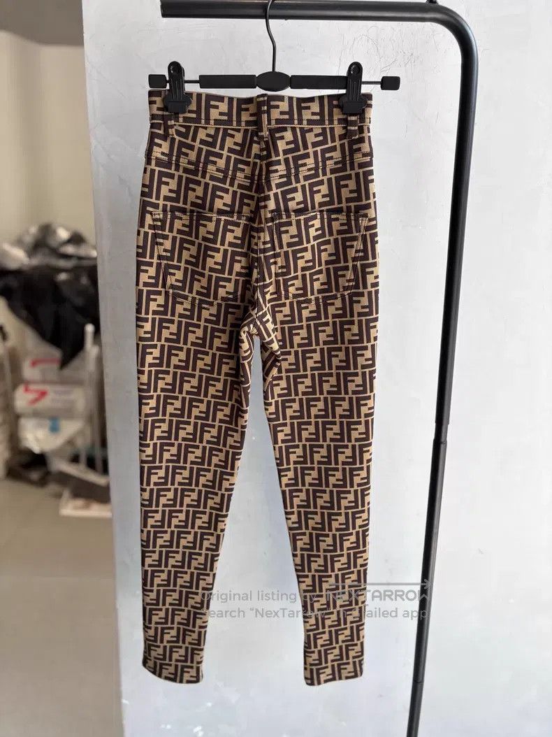 Fendi Fendi All-over old flower slim fit trousers Size 24" / US 00 / IT 34 - 2 Thumbnail