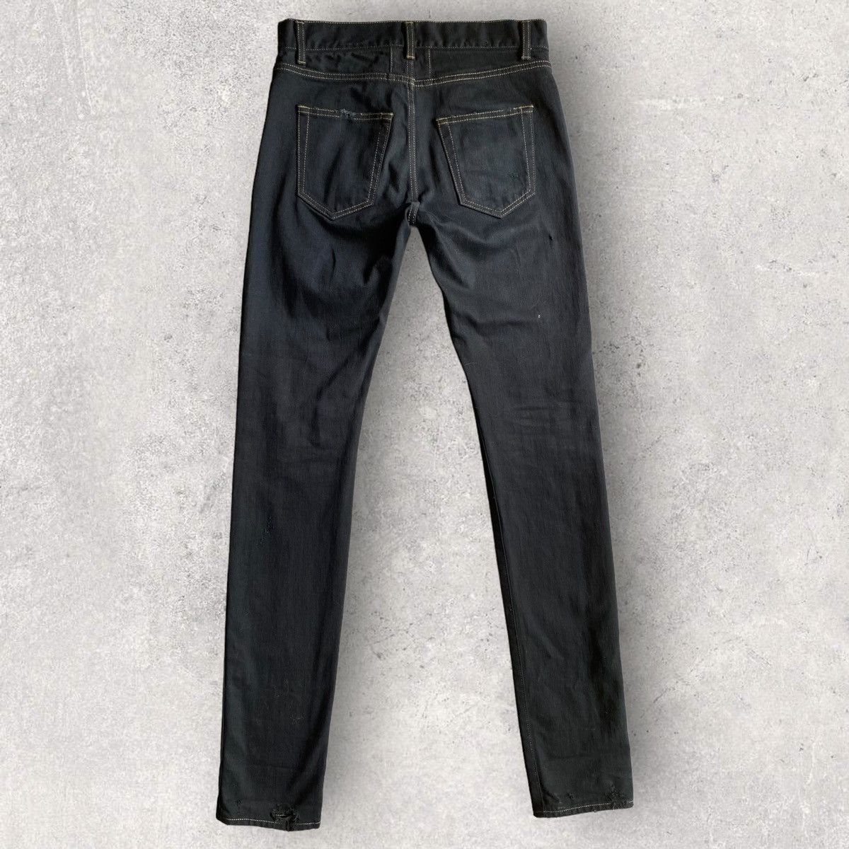 Hedi Slimane × Saint Laurent Paris SLP Trash Denim Black Chain Size US 30 / EU 46 - 3 Thumbnail