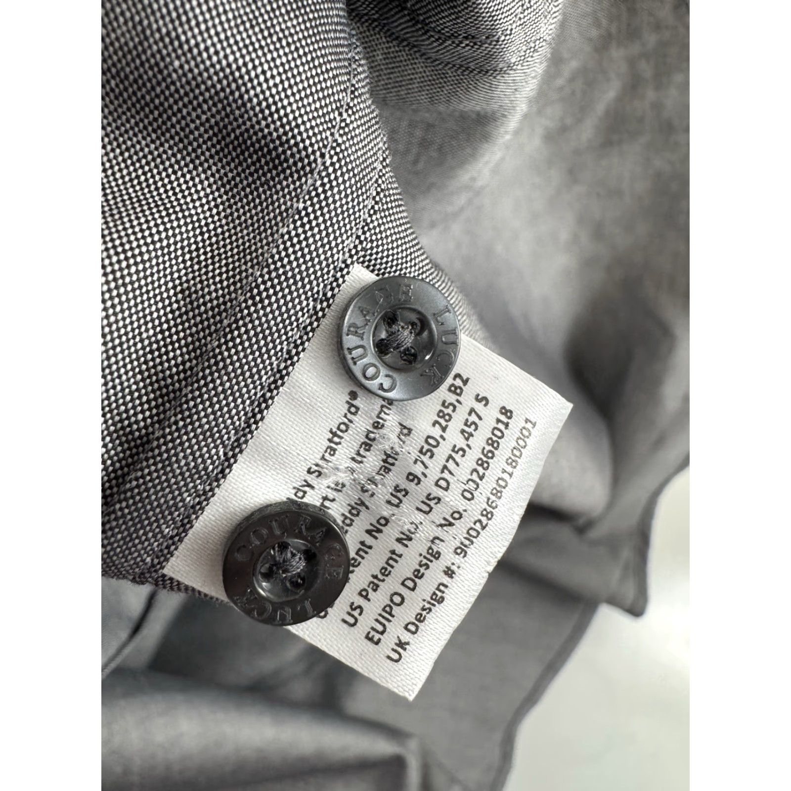 Vintage TEDDY STRATFORD Shirt Mens 4 Gray Zip Oxford Shine Metallic Long Sleeve Button-Up 1990s Z Size US S / EU 44-46 / 1 - 6 Thumbnail