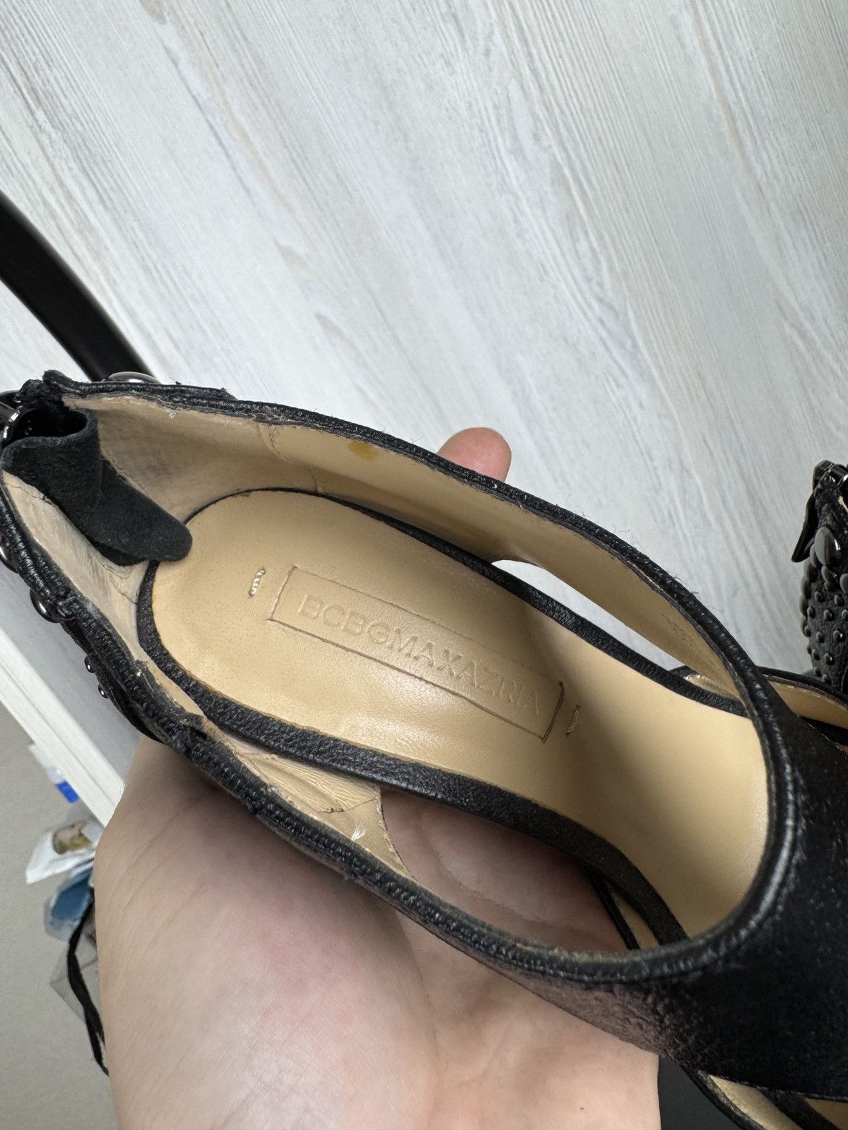 Bcbgmaxazria × Genuine Leather BCBG MaxAzria ILMA Black leather Heels Size US 7 / IT 37 - 13 Thumbnail