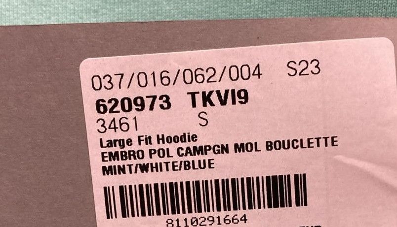 Balenciaga o1la1rc1a0924 Political Campaign Hoodie Large Fit Mint/White Size US S / EU 44-46 / 1 - 6 Thumbnail