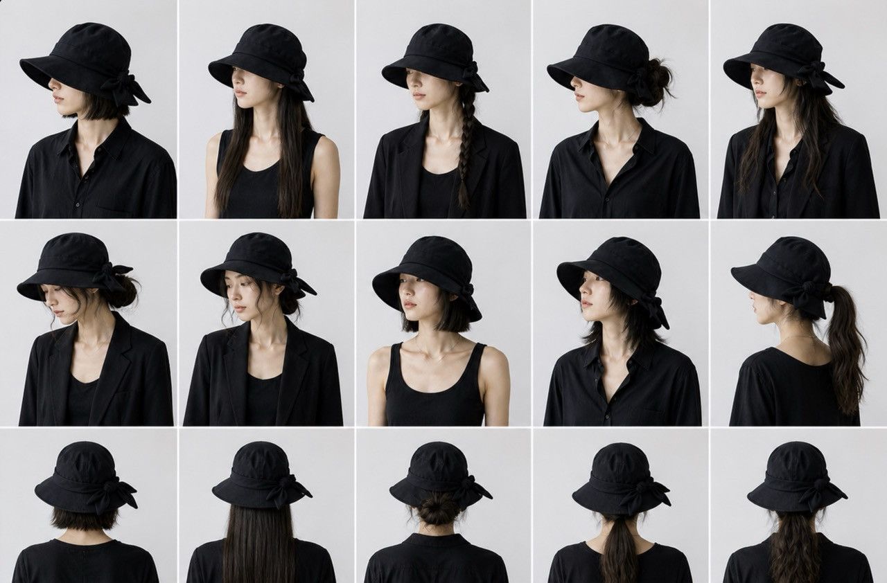 Yohji Yamamoto Yohji Yamamoto Y's - W/Gabardine Scarf Wrapped Wide Brim Hat Size ONE SIZE - 9 Thumbnail