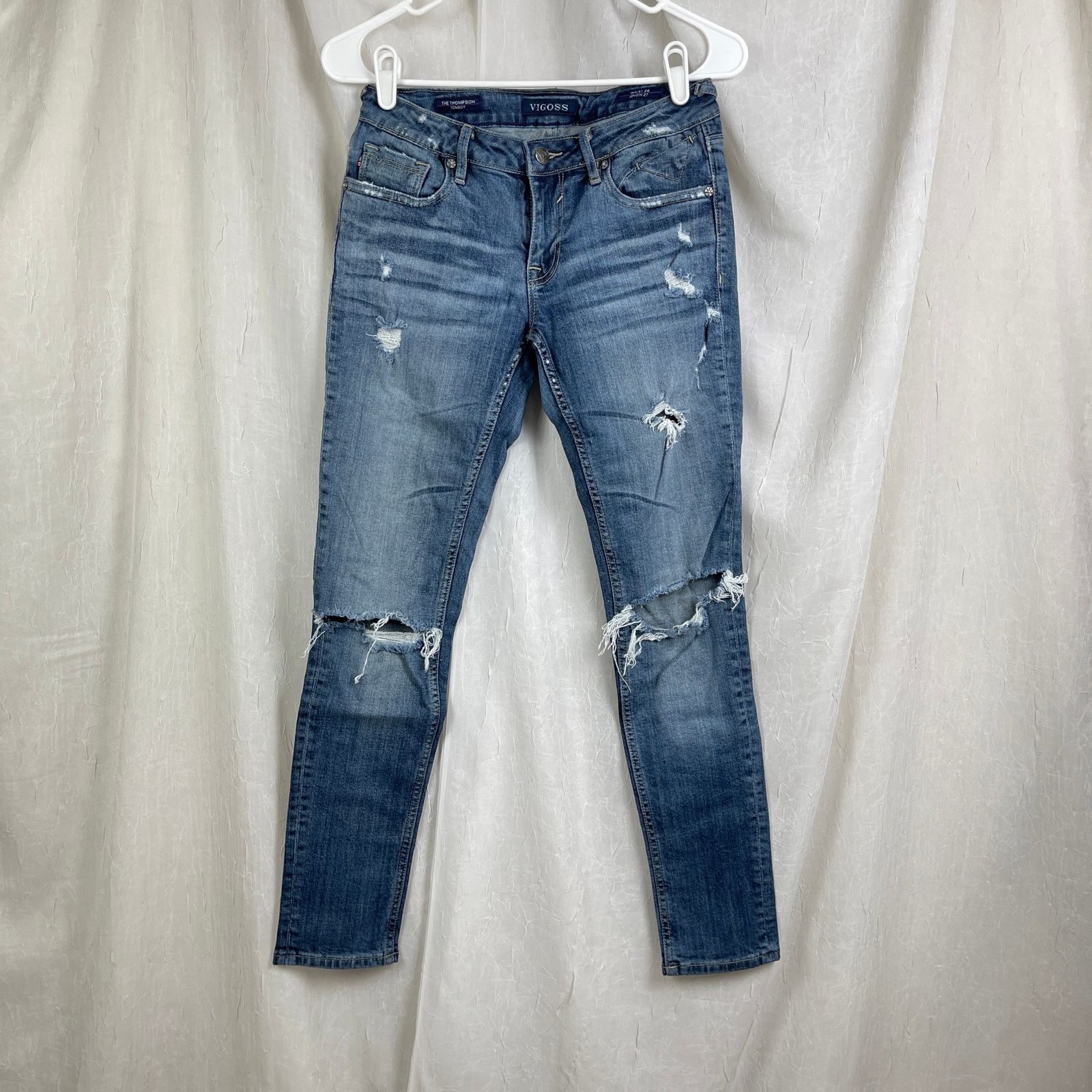 Other Vigoss The Thompson Tomboy Ripped Skinny Denim Jeans Size 26 Size 26" / US 2 / IT 38 - 1 Thumbnail