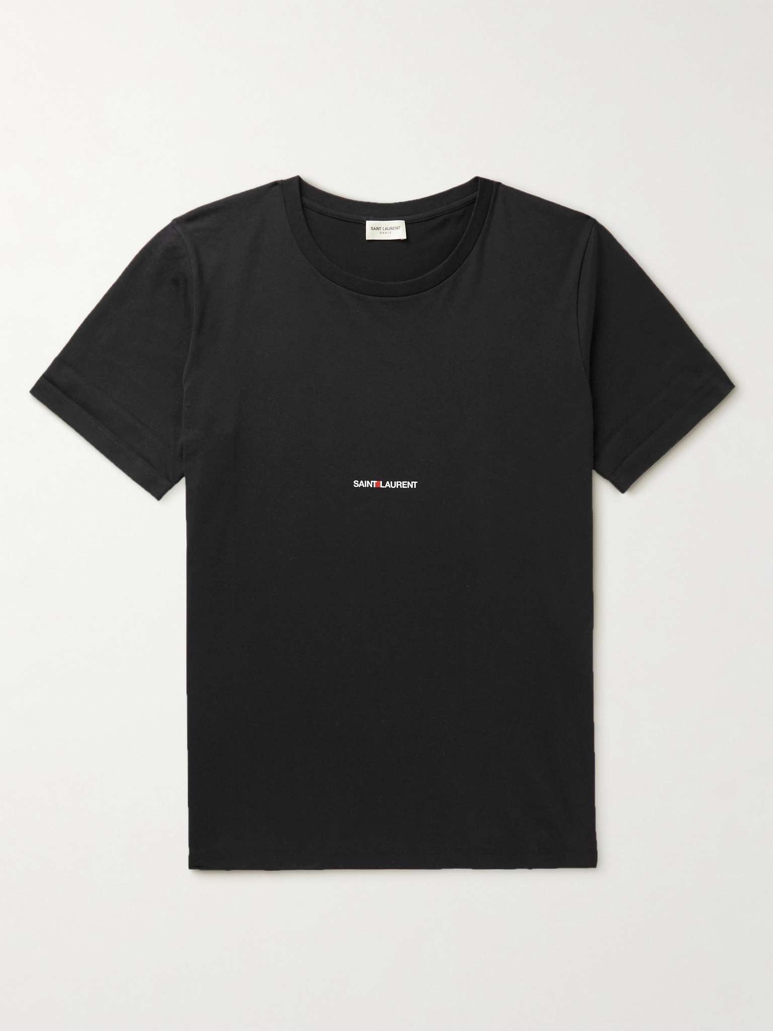 Saint Laurent Paris o1tr1nto0325 Short Sleeve T-Shirt in Black Size US XL / EU 56 / 4 - 1 Thumbnail