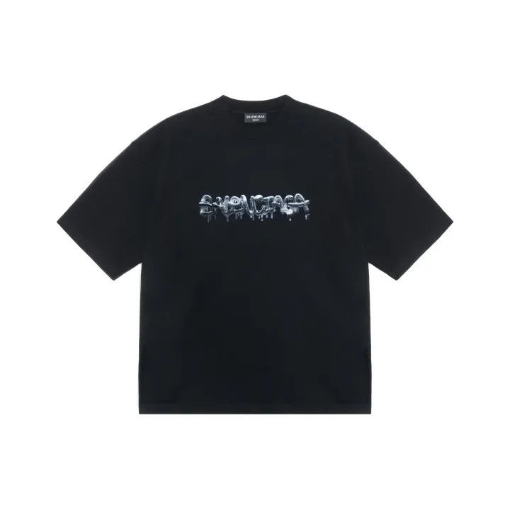 Balenciaga Balenciaga SS22 Slime Logo Short Sleeve T-Shirt 0079 Size US L / EU 52-54 / 3 - 1 Thumbnail