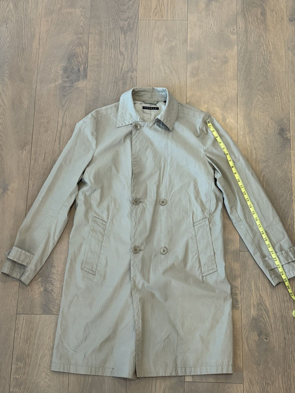 Theory Theory Beige Trench Coat – Classic Double Breasted – Size L Size US L / EU 52-54 / 3 - 1 Thumbnail