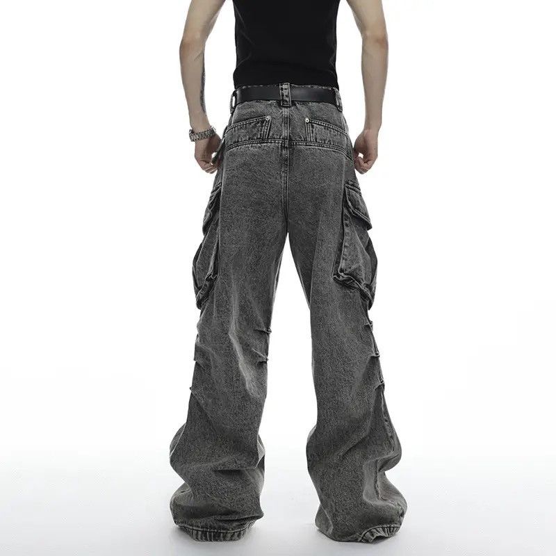 Japanese Brand × Vintage Large Pocket Niche Design Denim Trousers Size US 30 / EU 46 - 5 Thumbnail