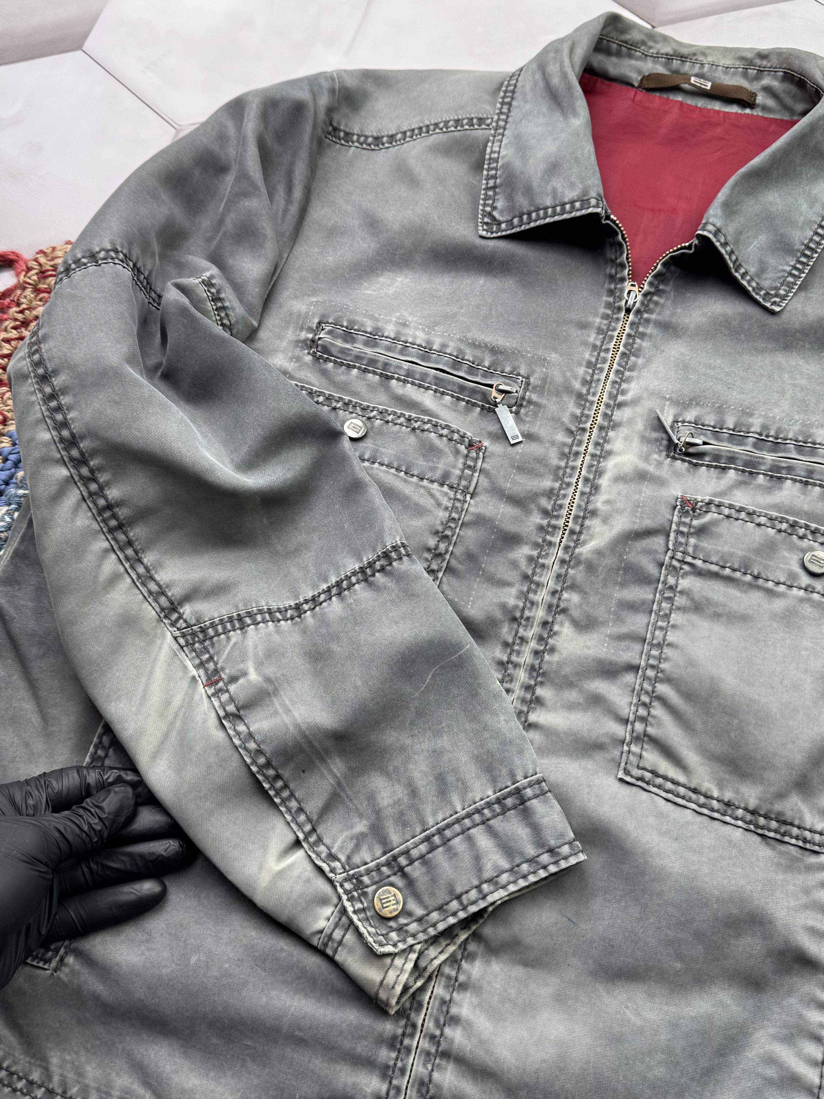 Japanese Brand Vintage Faded Garment Dyed Jacket Red Lining Size US XL / EU 56 / 4 - 4 Thumbnail