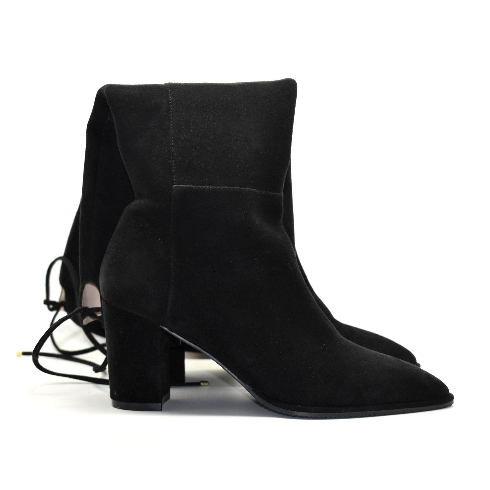 Stuart Weitzman STUART WEITZMAN Black Suede Side Zipper Boots Size 7 B Size US 7 / IT 37 - 6 Thumbnail
