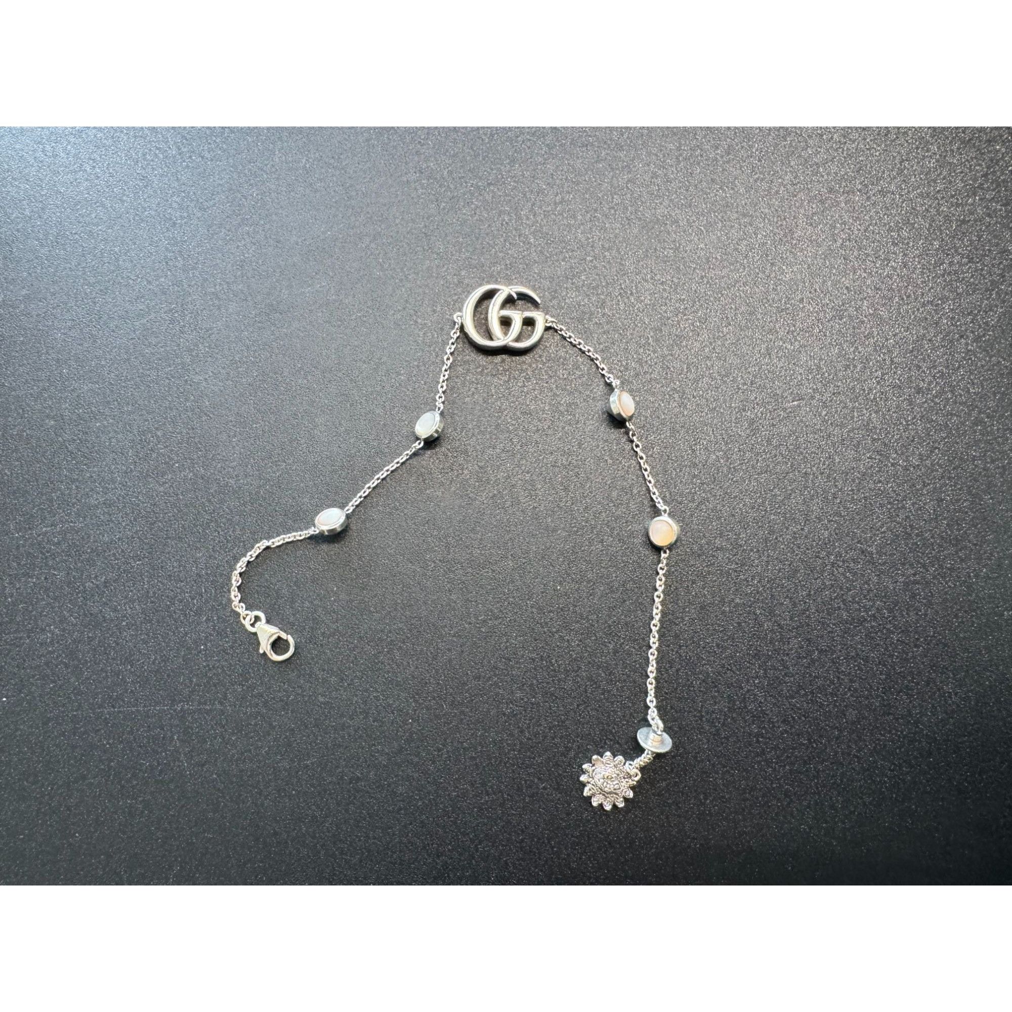 Gucci Gucci GG Marmont Mother of Pearl Sterling Silver Bracelet Size ONE SIZE - 1 Thumbnail