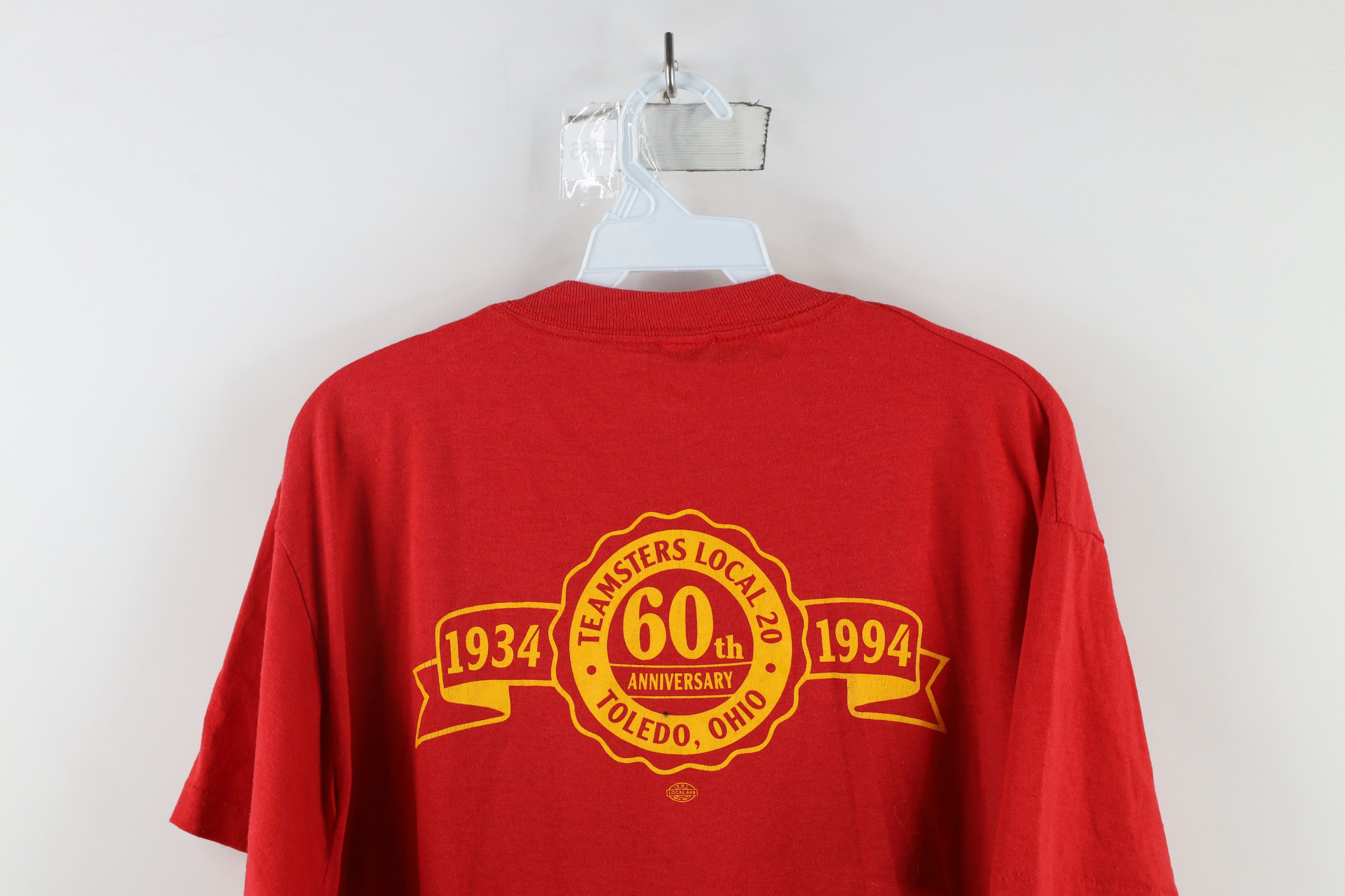 Vintage Vintage 90s 60th Anniversary Teamsters Local 20 T-Shirt USA Size US XXL / EU 58 / 5 - 11 Thumbnail