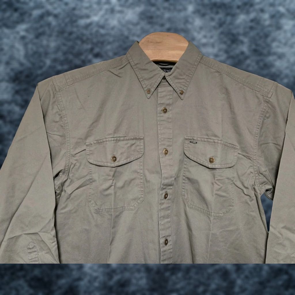 Vintage Field & Stream Fishing Shirt Mens Medium Button-Down Long Sleeve Green NWT Size US M / EU 48-50 / 2 - 1 Thumbnail