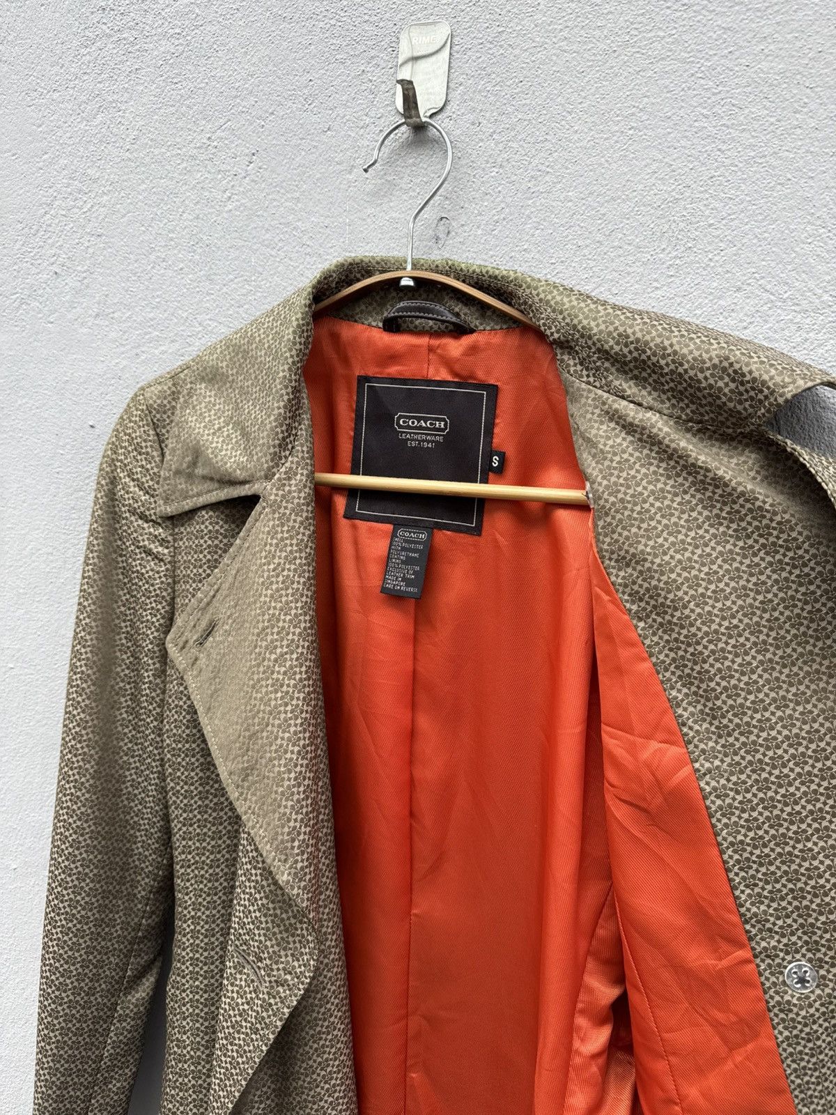 Coach COACH Iconic Brown Monogram Double Breasted Trench Coat Size S / US 4 / IT 40 - 14 Thumbnail