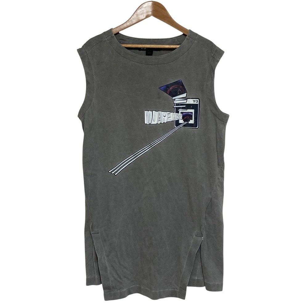 Other Yoji Yamamoto Y-3 Graphic Print Sleeveless T-shirt Textile Tops DUTY FREE for USA Size ONE SIZE - 1 Thumbnail