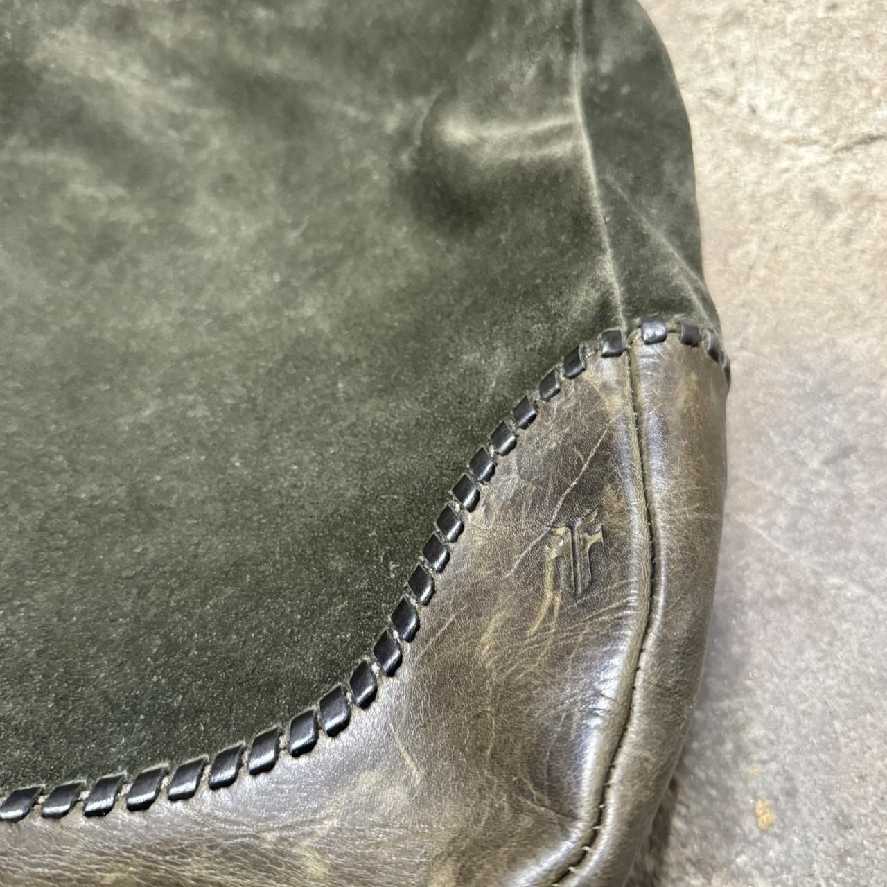 Frye Frye Leather Suede Green Shoulder Bag Size ONE SIZE - 3 Thumbnail