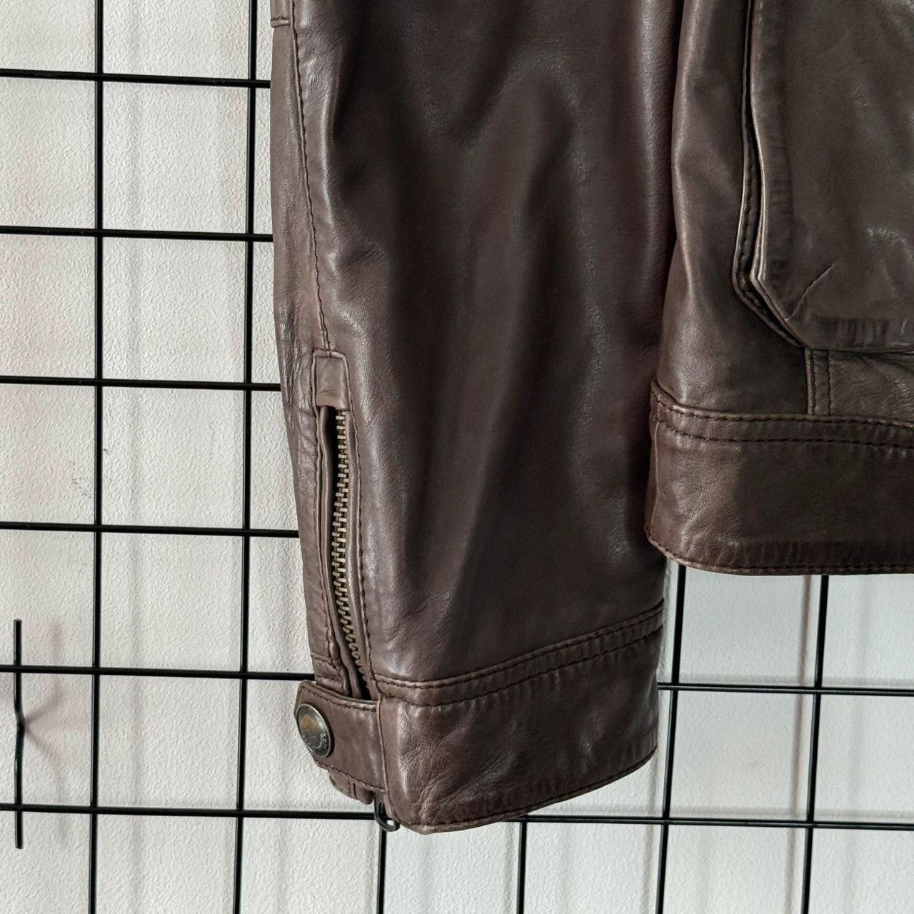 Vintage Vintage 90s Leather Jacket Brown Japan Style Sheep Leather Size US L / EU 52-54 / 3 - 6 Thumbnail