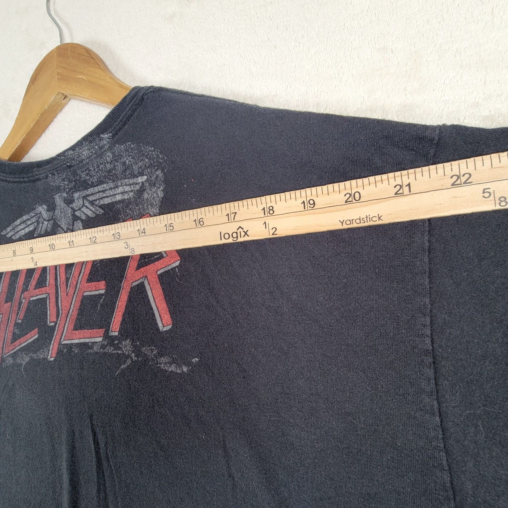 Hanes VINTAGE Slayer Concert Tour Graphic T Shirt Skull Metal Rock XL Hanes Black Mens Size US XL / EU 56 / 4 - 7 Thumbnail