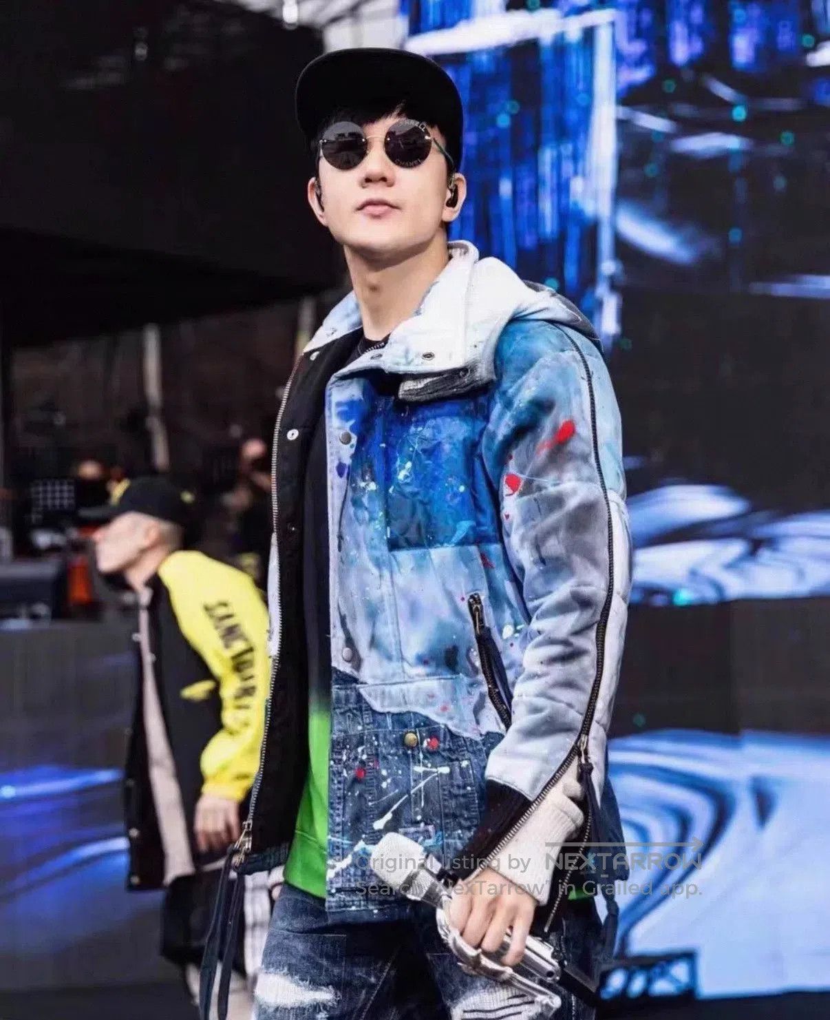 Greg Lauren Ink Splash Cotton Jacket.