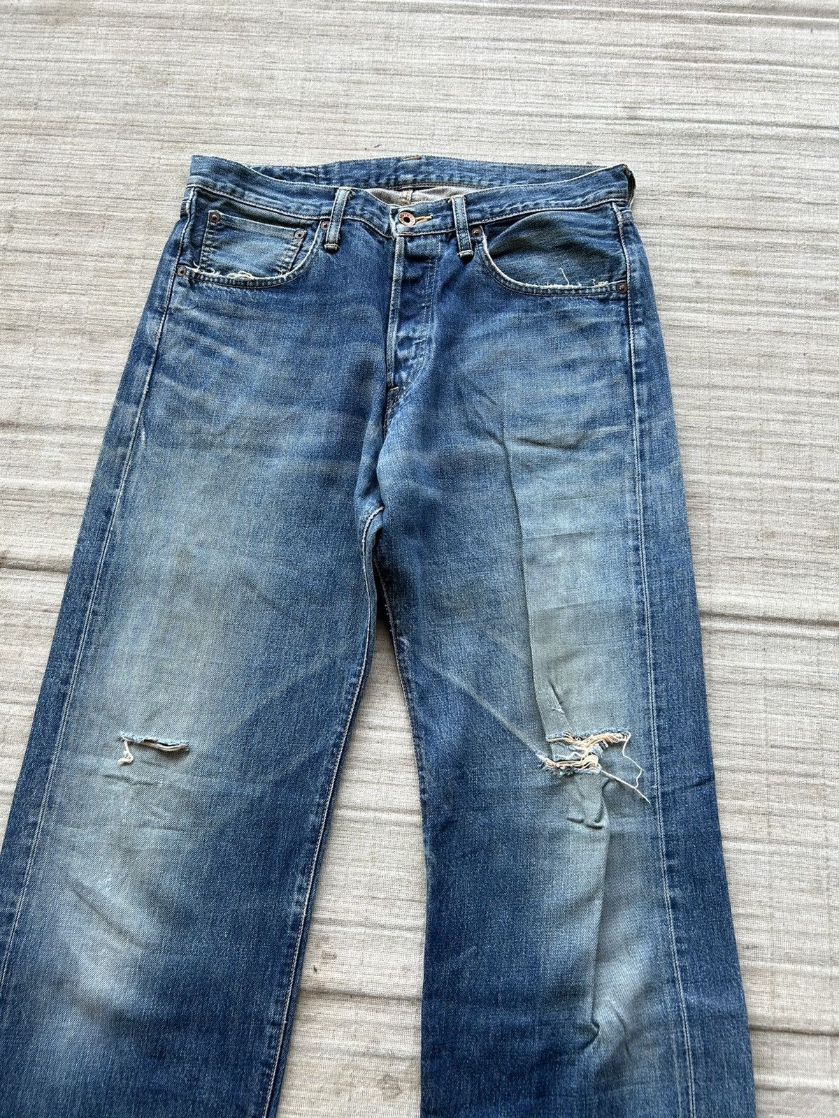Edwin × Japanese Brand Vintage Edwin Selvedge Distressed Denim Size US 33 - 4 Thumbnail