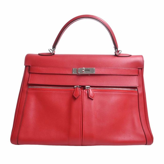 Hermes HERMES Swift Kelly Raki 35 Handbag Red Ladies | Grailed