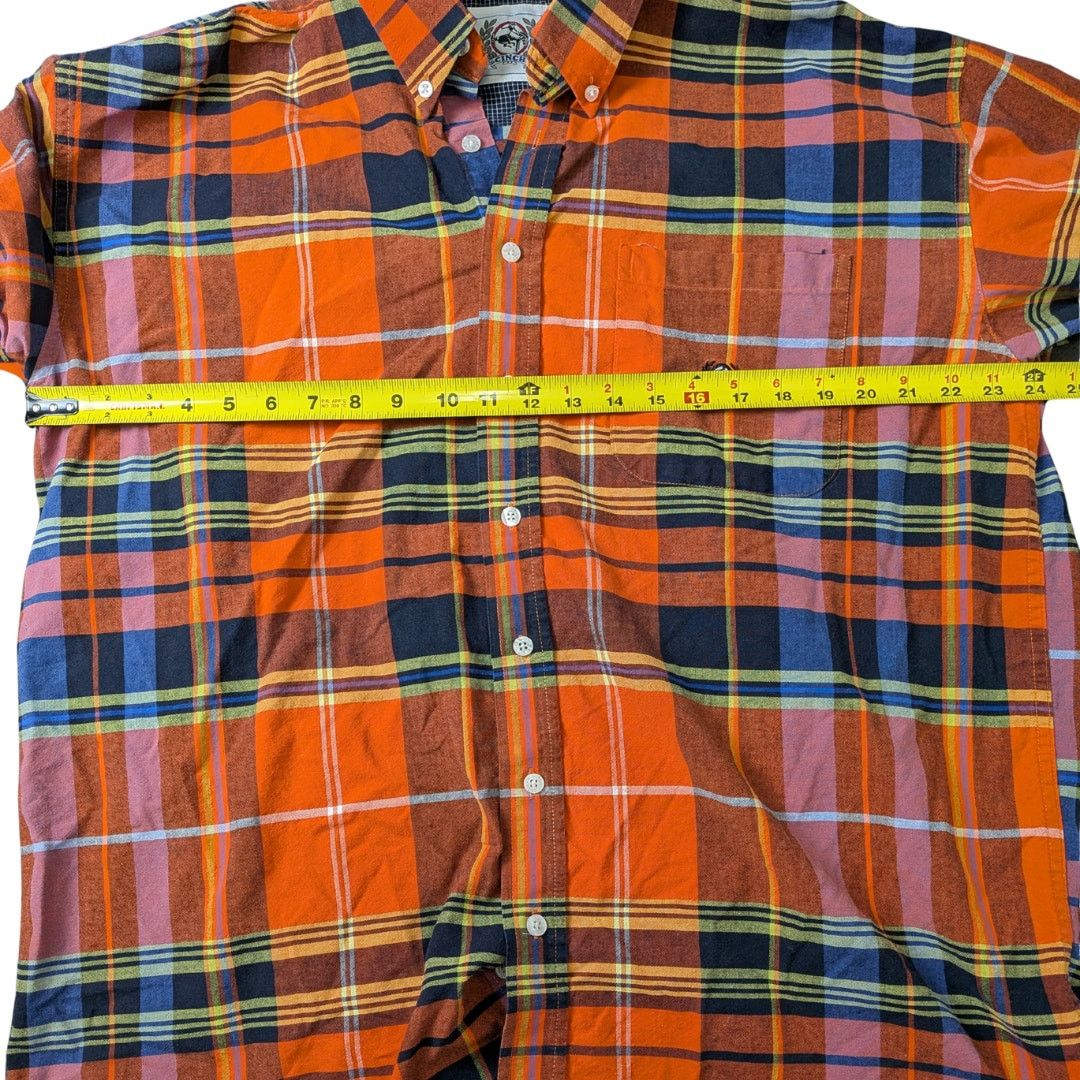 CINCH Cinch Fiery Orange/Blue Western Long-Sleeve Button-Up Size US XL / EU 56 / 4 - 4 Thumbnail