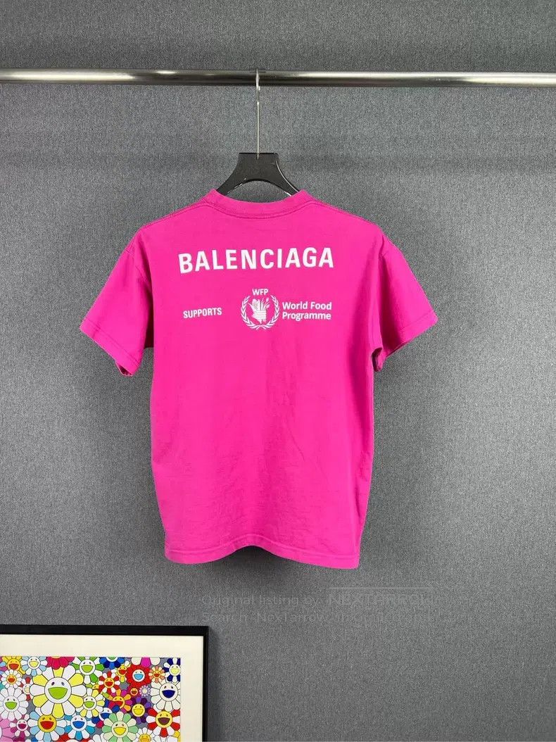 Balenciaga Balenciaga Pink food agency short sleeve T-shirt Size US XS / EU 42 / 0 - 2 Thumbnail
