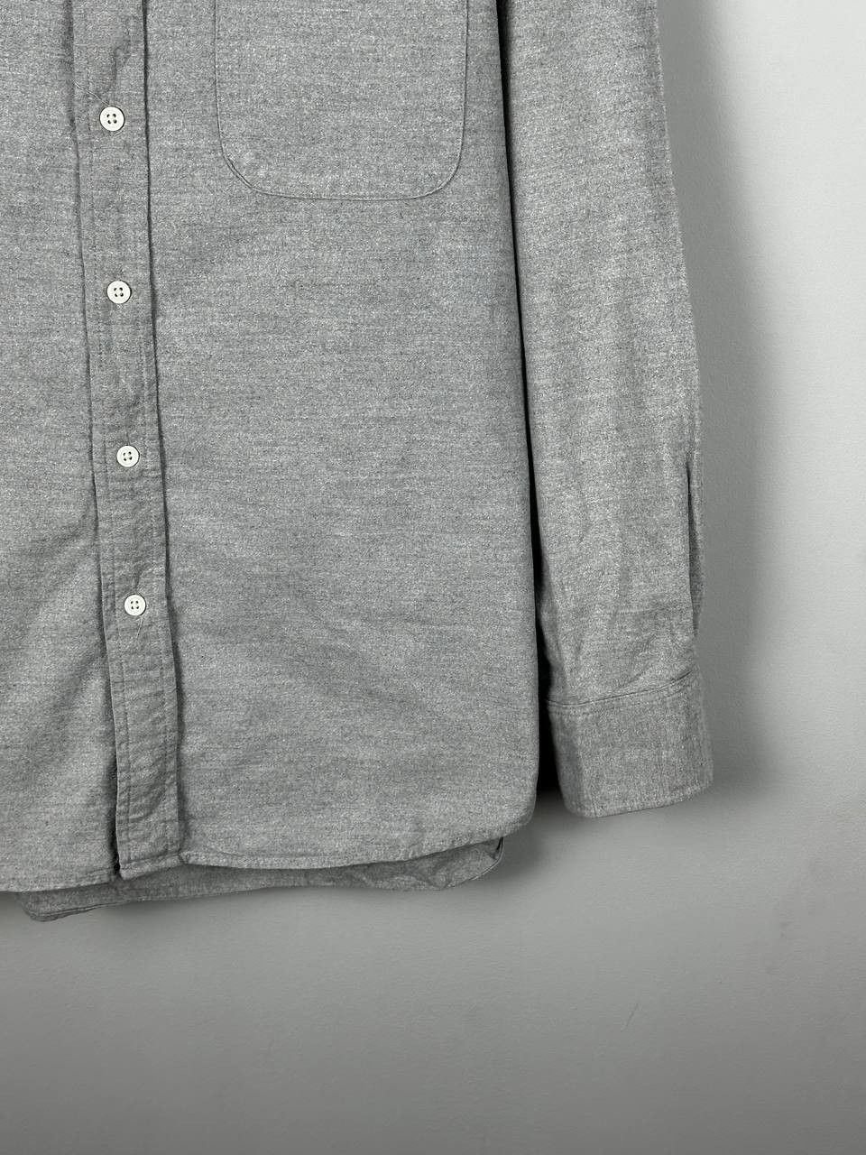 Japanese Brand Muji Summer Long Sleeve Grey Shirt Button-Up Size US M / EU 48-50 / 2 - 5 Thumbnail