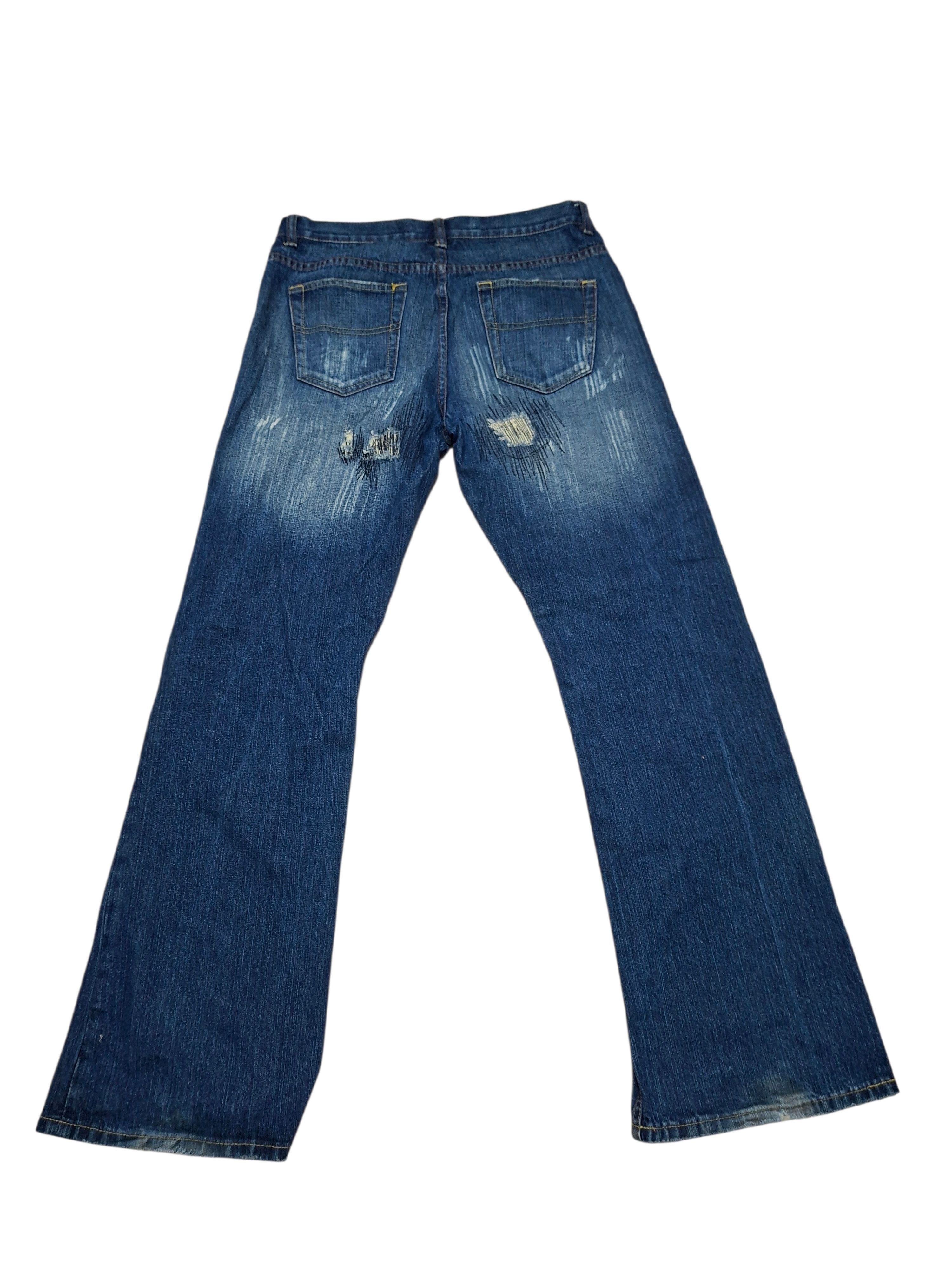 Japanese Brand BLAGGER DISTRESSED BOOT FIT AVANT GARDE VINTAGE JEANS DENIM Size US 32 / EU 48 - 4 Thumbnail