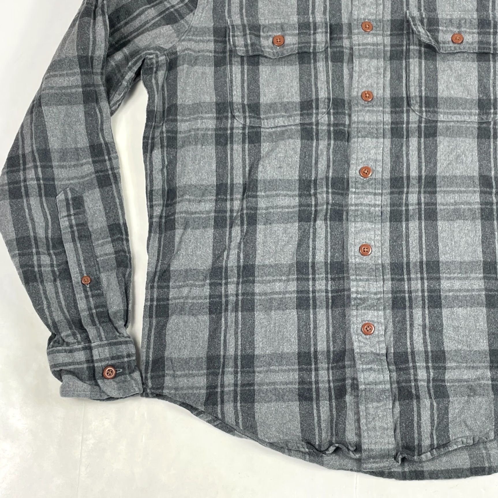 Abercrombie & Fitch VINTAGE Abercrombie & Fitch Shirt Mens Medium Gray Flannel Long Sleeve Button Down Hiking Size US M / EU 48-50 / 2 - 5 Thumbnail