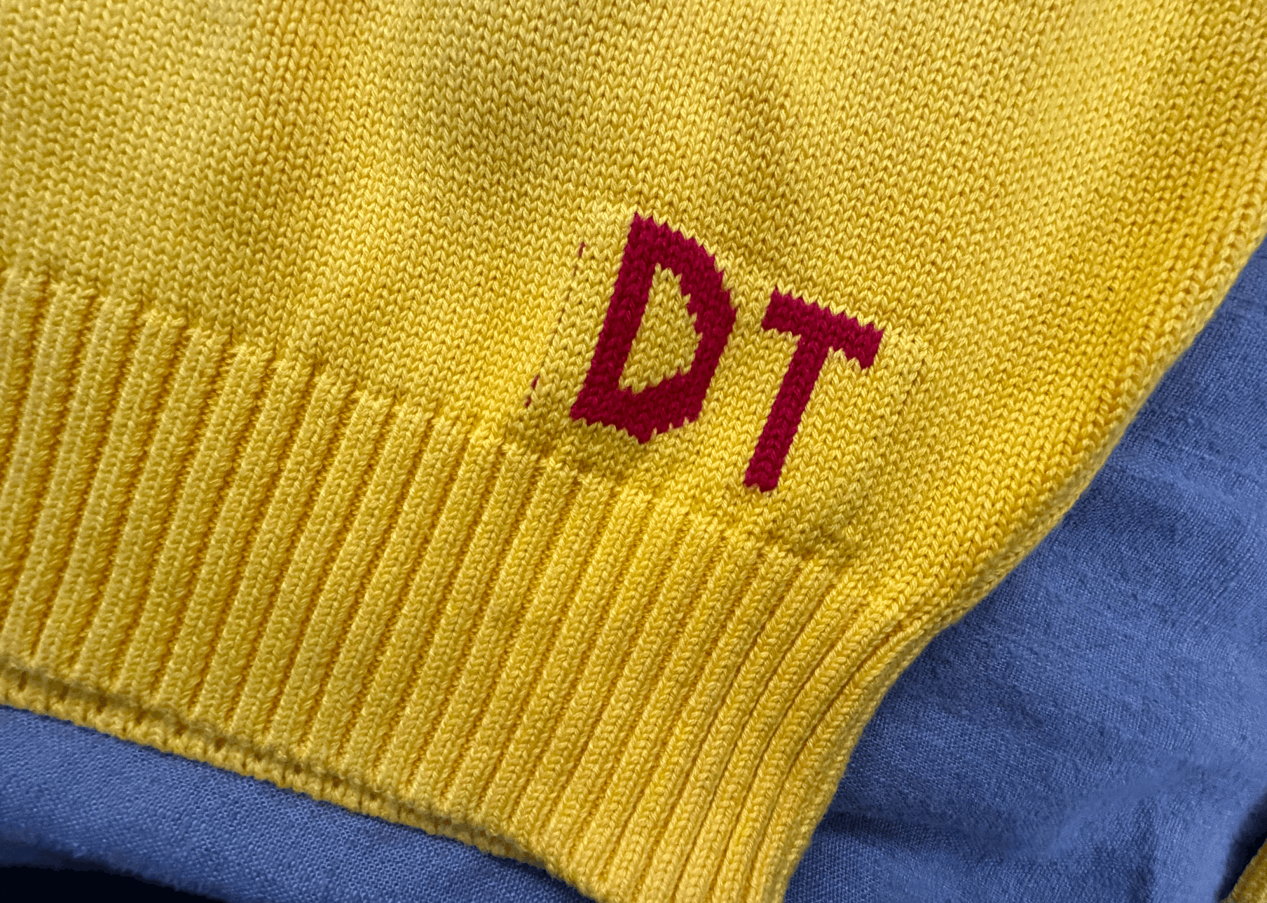 DENIM TEARS RARE Denim Tears Tyson Beckford Yellow Knit Sweater XL (NEW) Size US XL / EU 56 / 4 - 2 Thumbnail