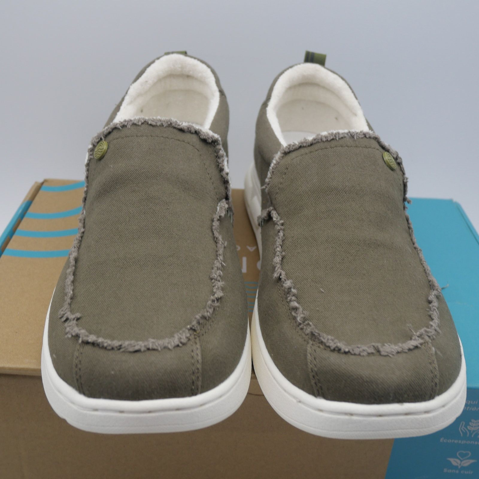 Vionic NEW Vionic Men's 8.5 Seaview Olive Canvas Shoes Slip-On Size US 8.5 / EU 41-42 - 7 Thumbnail