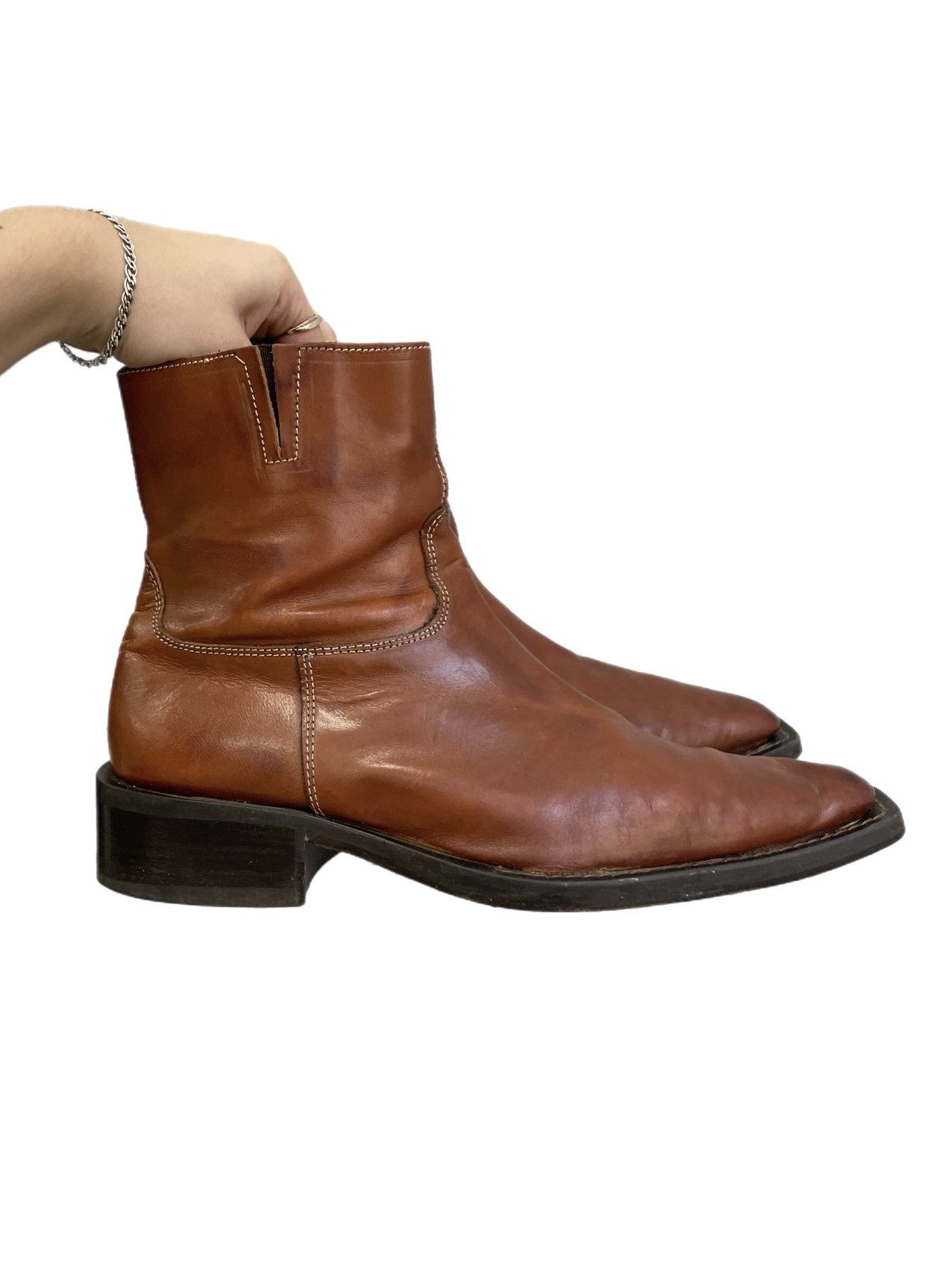 Other Western brown leather japanese opium boots avant garde y2k Size US 10 / EU 43 - 2 Thumbnail