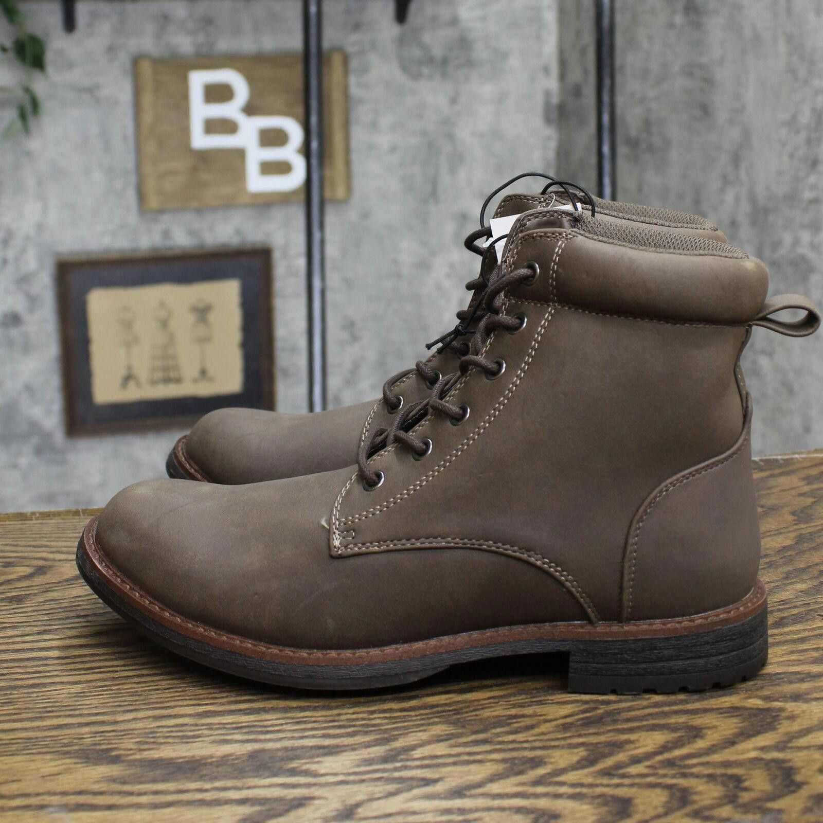 Designer NWT Goodfellow & Co Men's Combat Boots 88097729 Brown 7 7 M Size US 7 / EU 40 - 2 Thumbnail