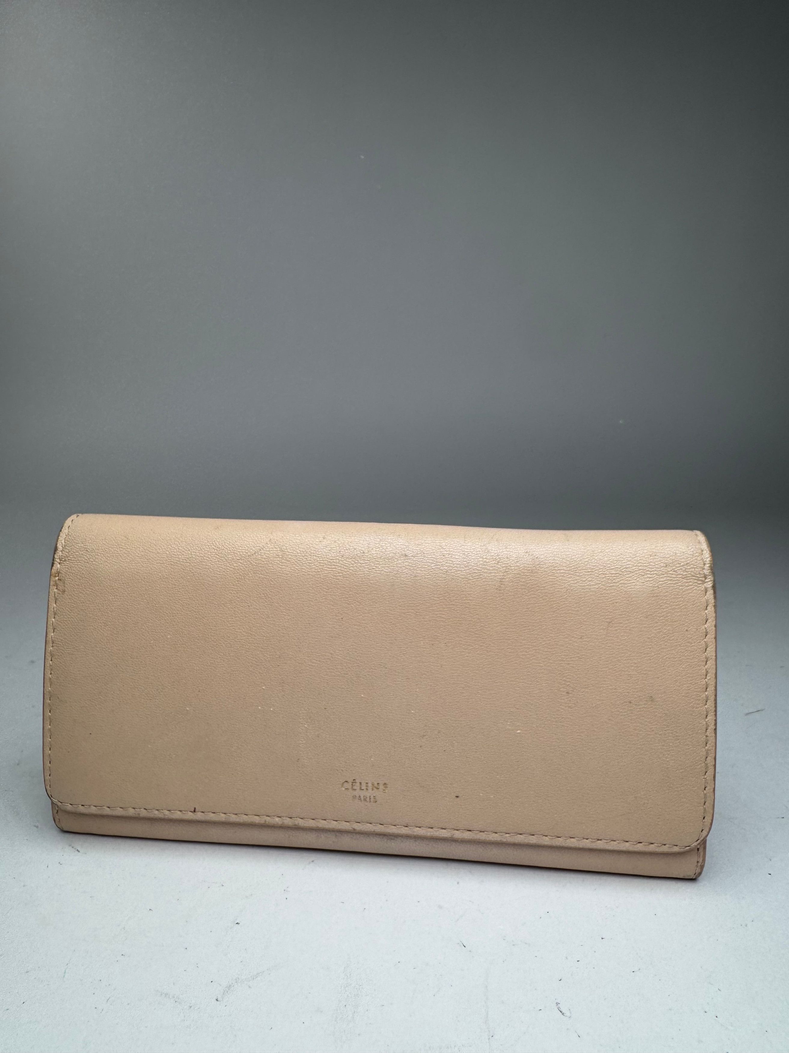 Celine Vintage Paris Leather wallet beige Size ONE SIZE - 1 Thumbnail