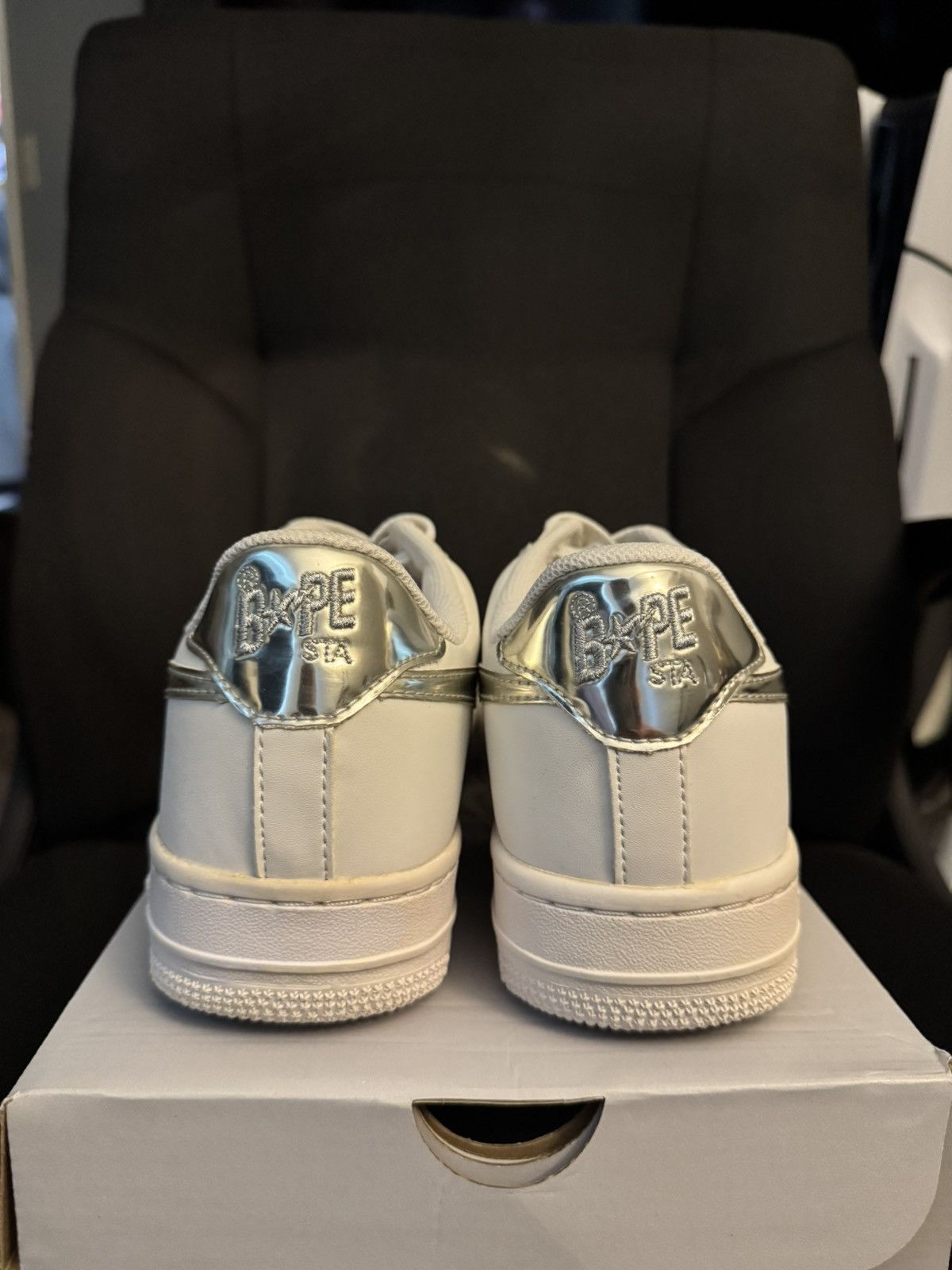 Bape Bapesta Foil Pack Silver 2009 Size US 9 / EU 42 - 3 Thumbnail