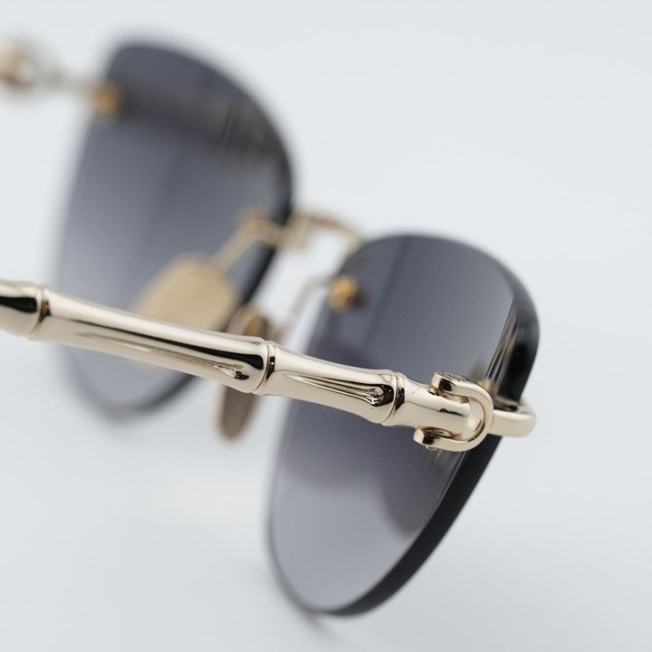 Gucci Gucci GG2063S 001 Sunglasses Endura Gold Cat Eye Frame, Grey Size ONE SIZE - 6 Thumbnail