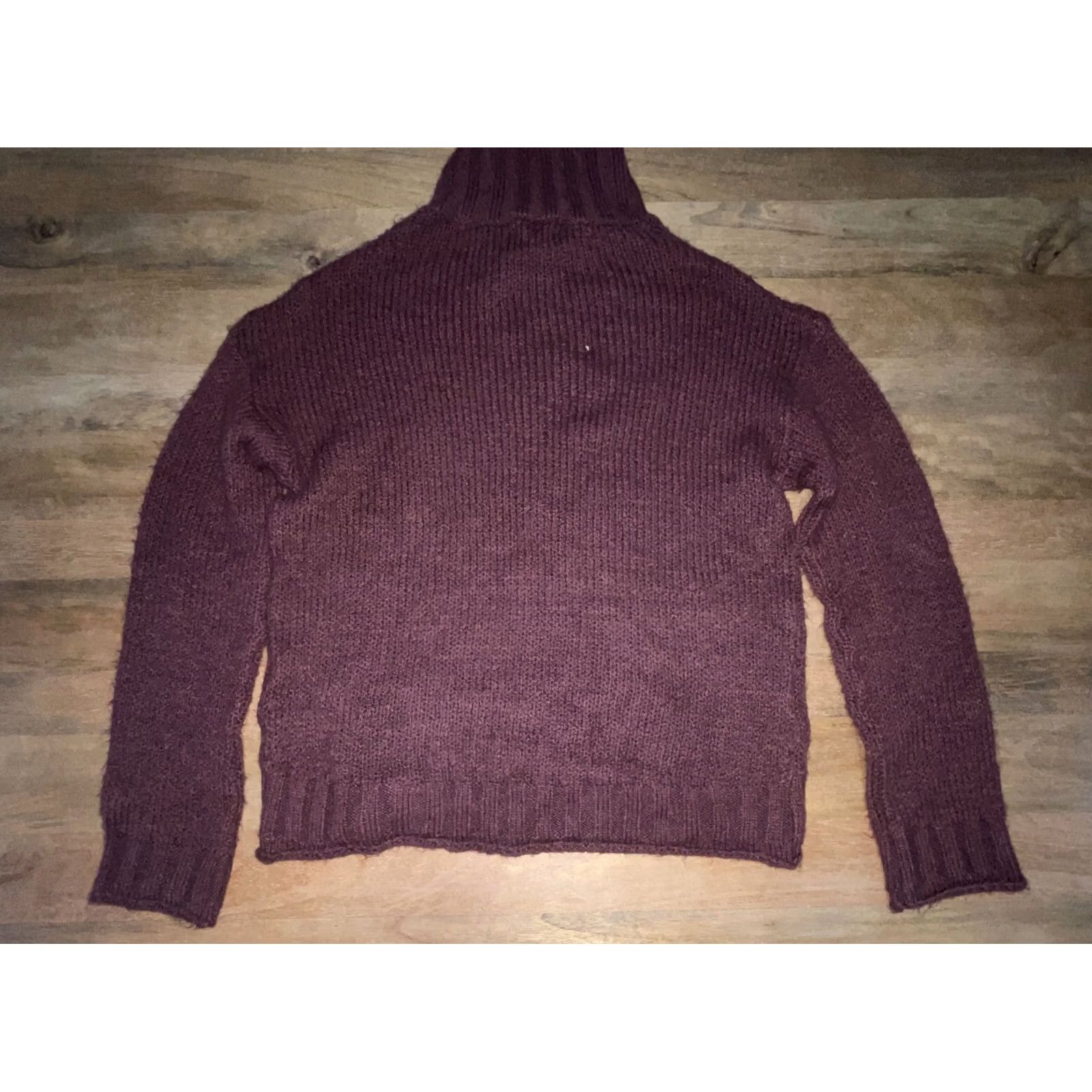 Vintage BP Sweater Shirt Women Oversized Chunky Knit Red Long Sleeve XXS Pullover Crew Neck Casual Fall Winter Women’s Knit Angled Stitch Design NWT Size XXS / US 00 / IT 34 - 2 Thumbnail