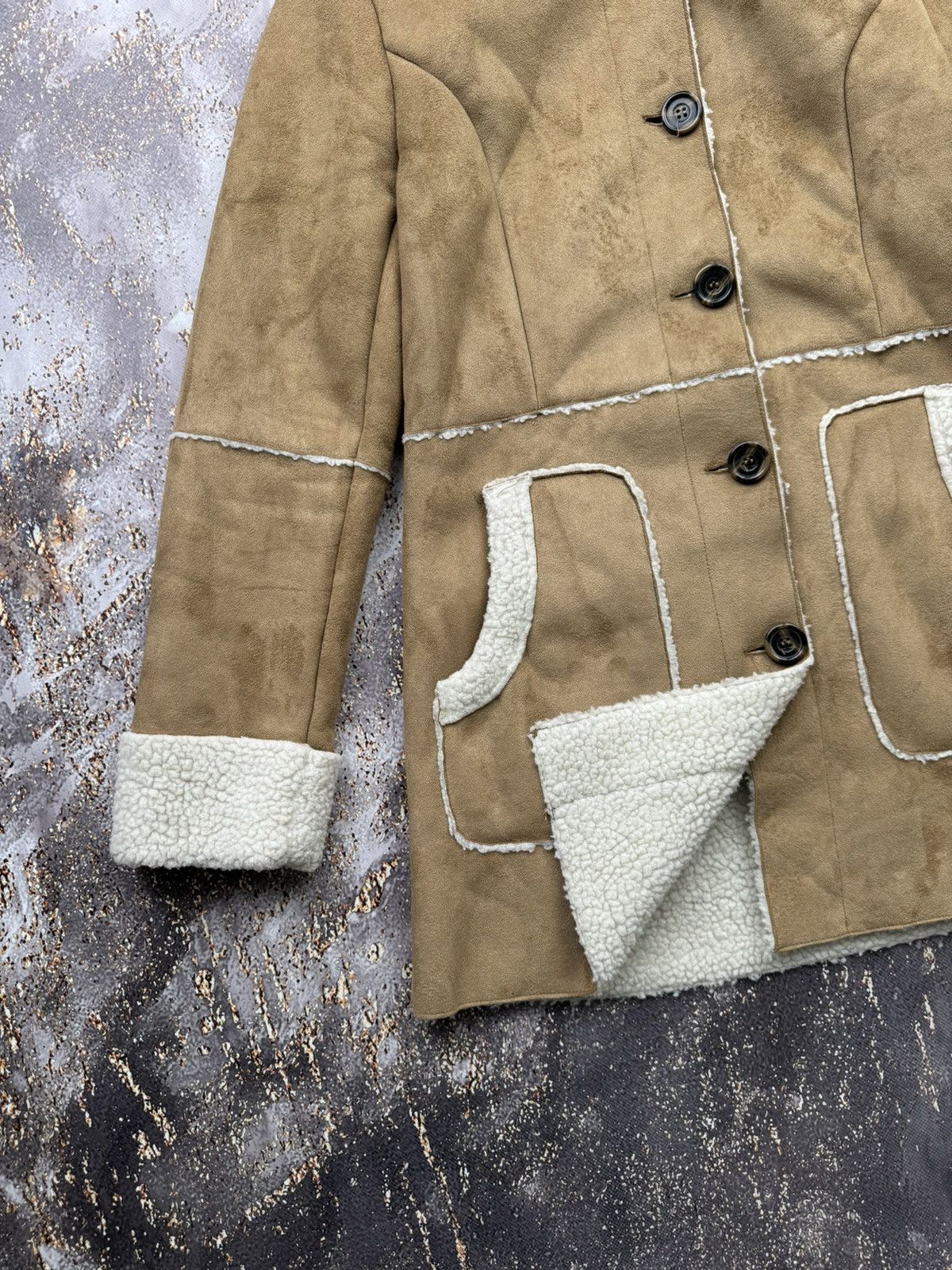 Japanese Brand Vintage Faux Sheepskin Hoodie Coat Size S / US 4 / IT 40 - 3 Thumbnail