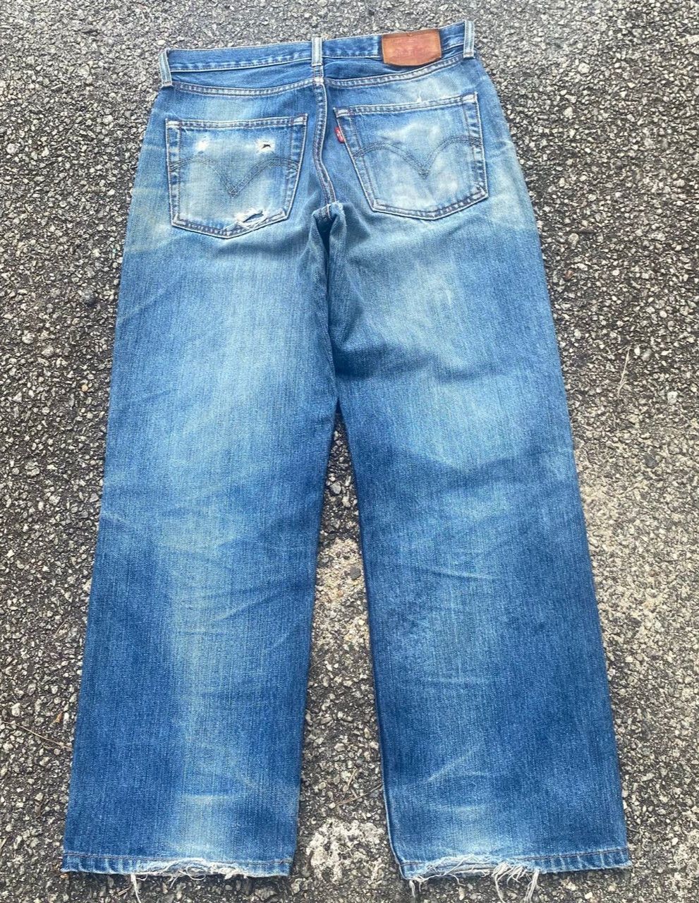 Levi's Vintage 90s Levis 502 Distressed Denim Kurt Cobain Style Size US 31 - 2 Thumbnail