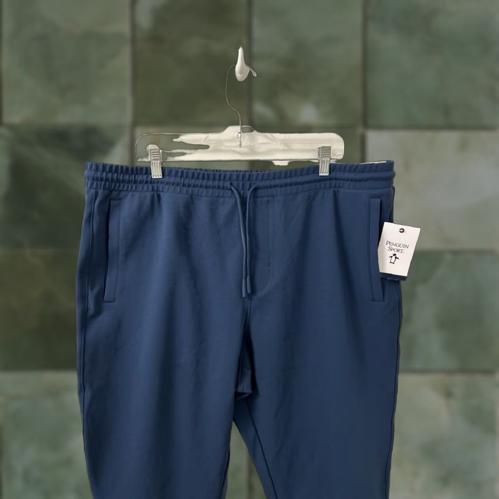 Original Penguin Original Penguin Sport Pants Mens 2XL Blue Jogger Track athletic Performance Stretch NWT Size US 39 - 1 Thumbnail