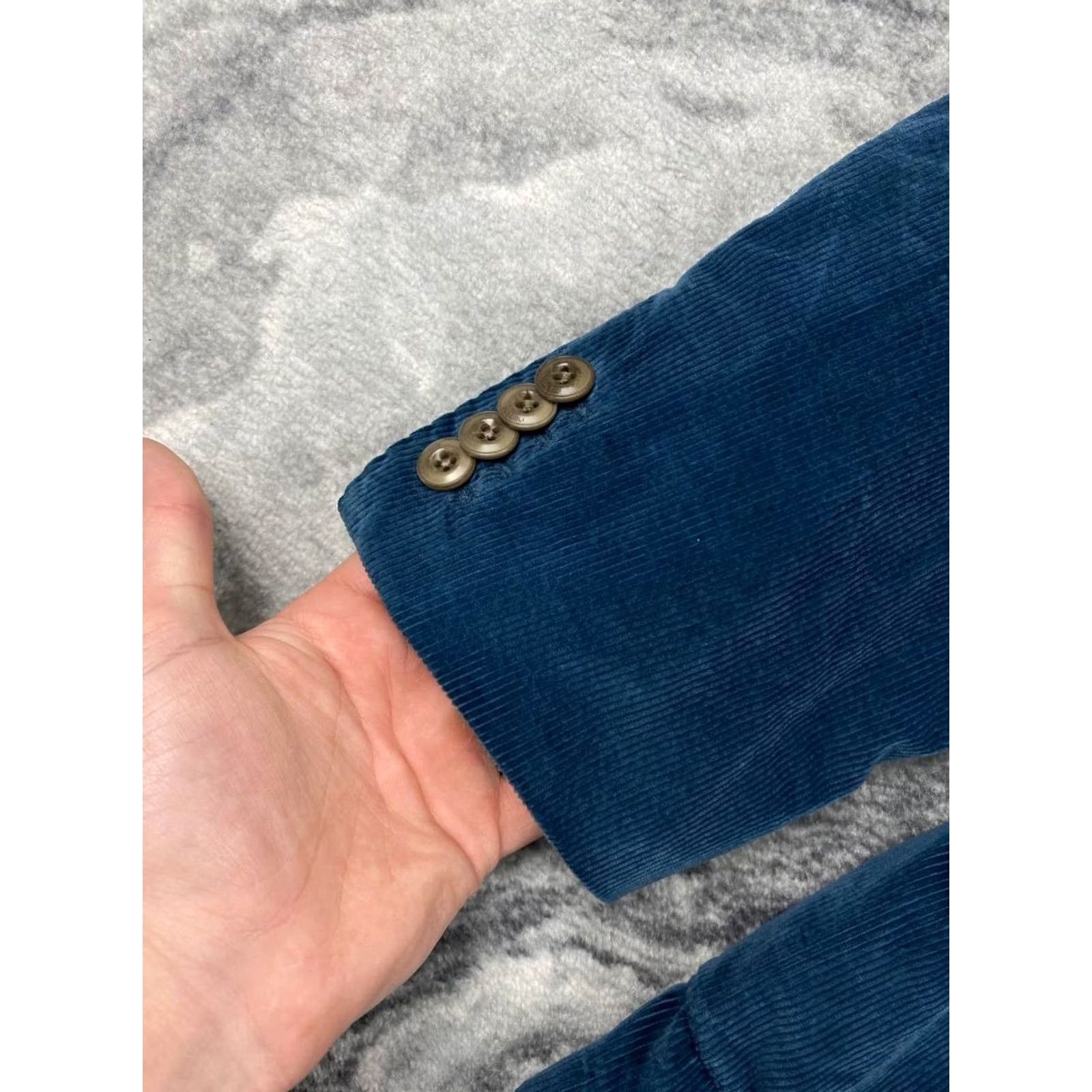 Boglioli Boglioli Blazer Men Size 48 Blue Corduroy Classic Size 48R - 4 Thumbnail
